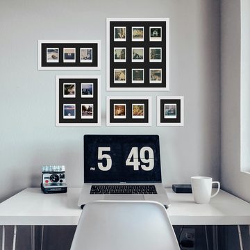 WANDStyle Bilderrahmen H960, für 9 Bilder, Modern im Instax Square Format, Weiß