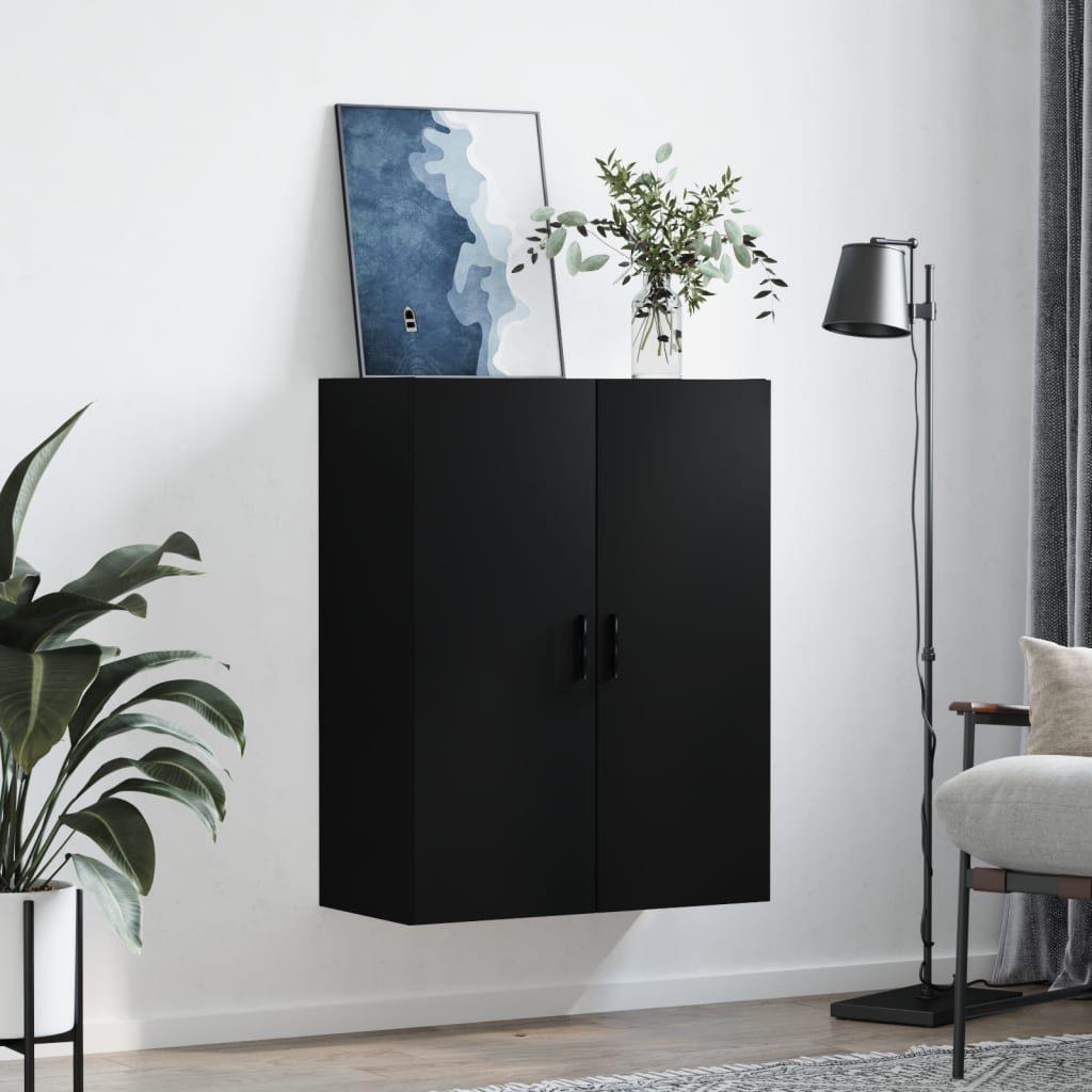 vidaXL Hängeschrank Wandschrank Schwarz 69,5x34x90 cm günstig online kaufen