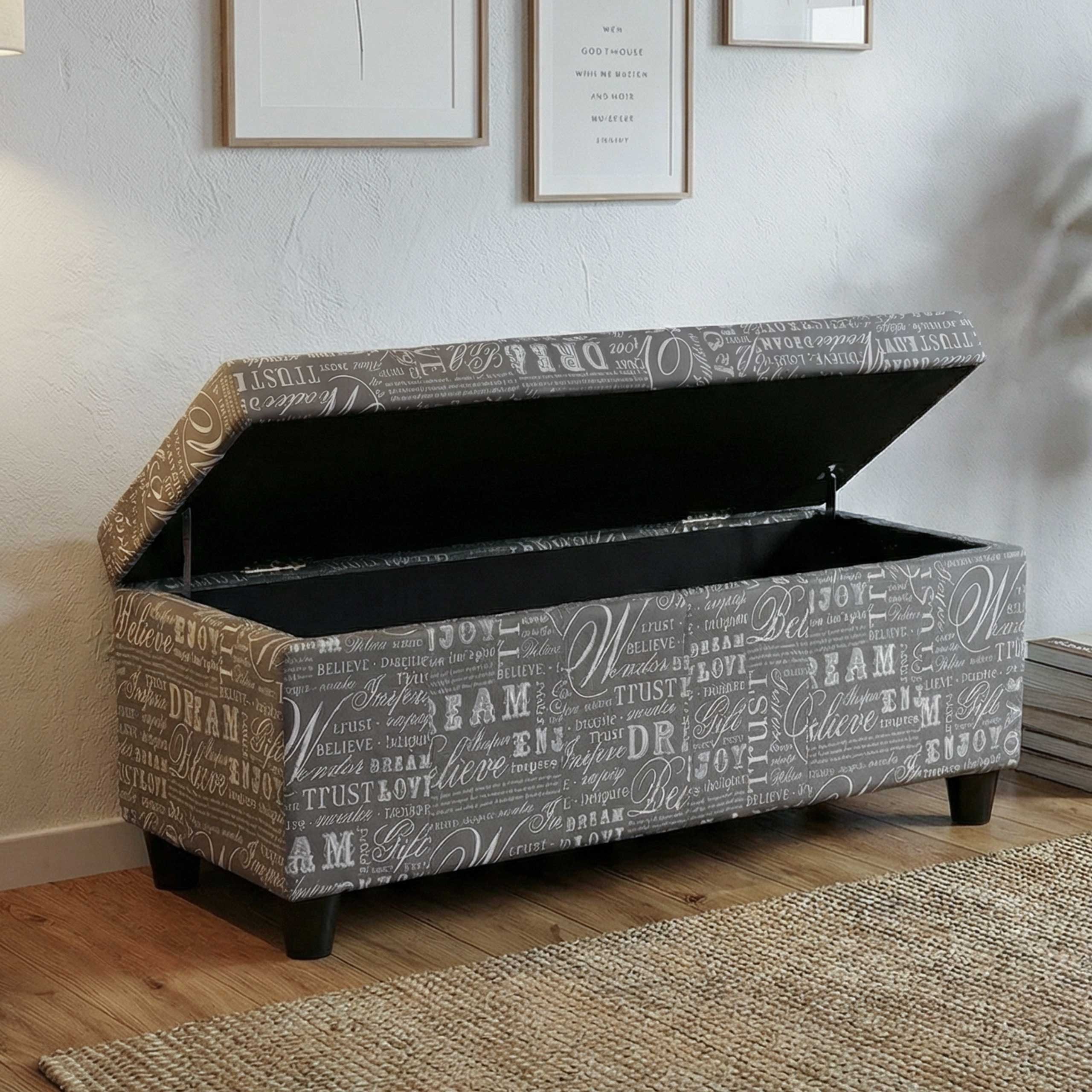 MCW Truhe Kriens-Stoff, Stabiler Stand, Modernes Design, 4 Füße