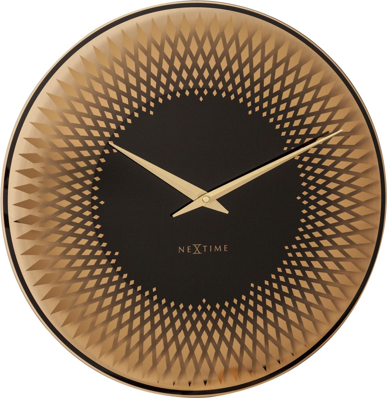 NEXTIME Wanduhr Nextime Wanduhr Sahara kupfer Ø 43 cm