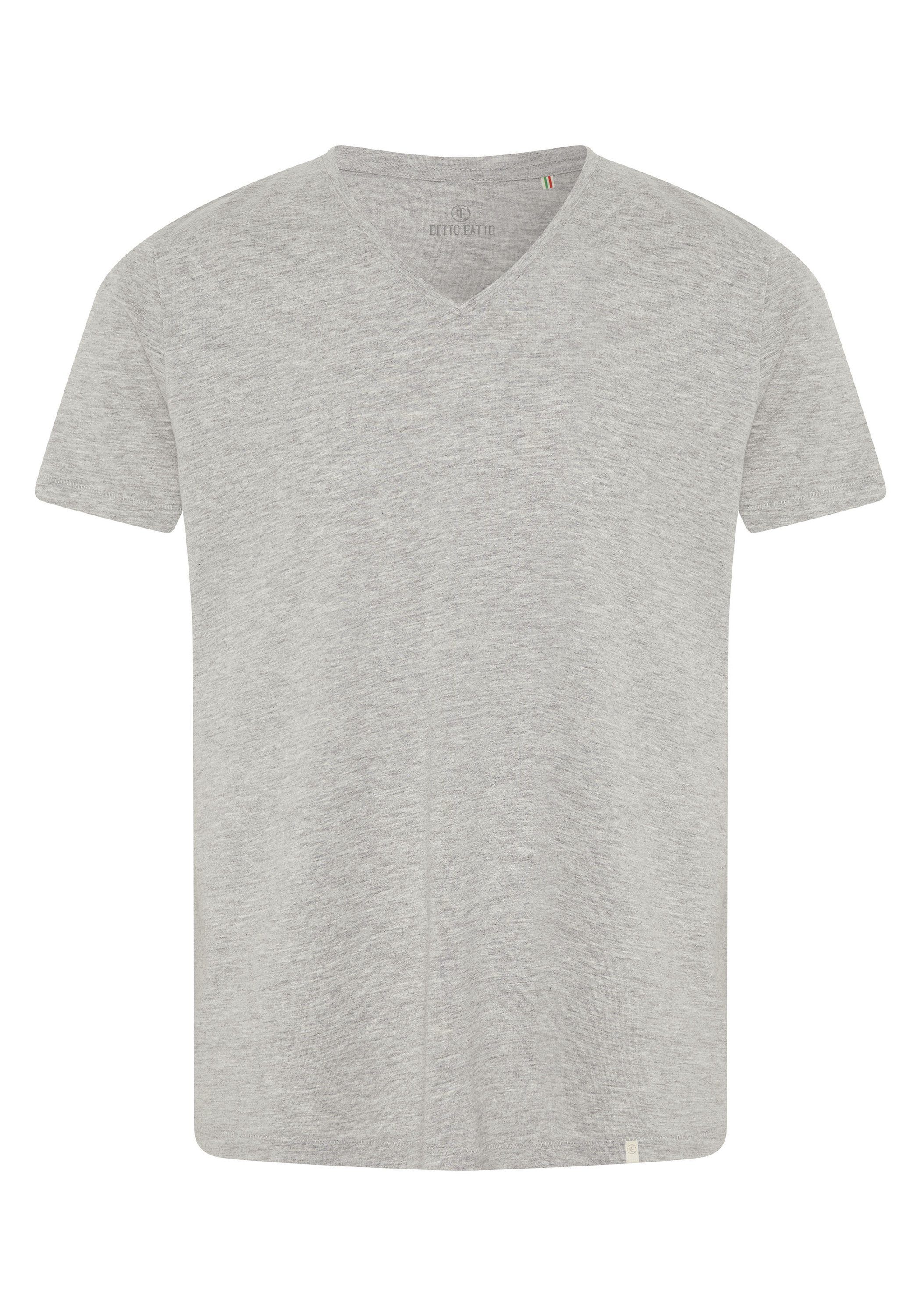 T-Shirt Light Basic-Stil Fatto Grey im Detto 72