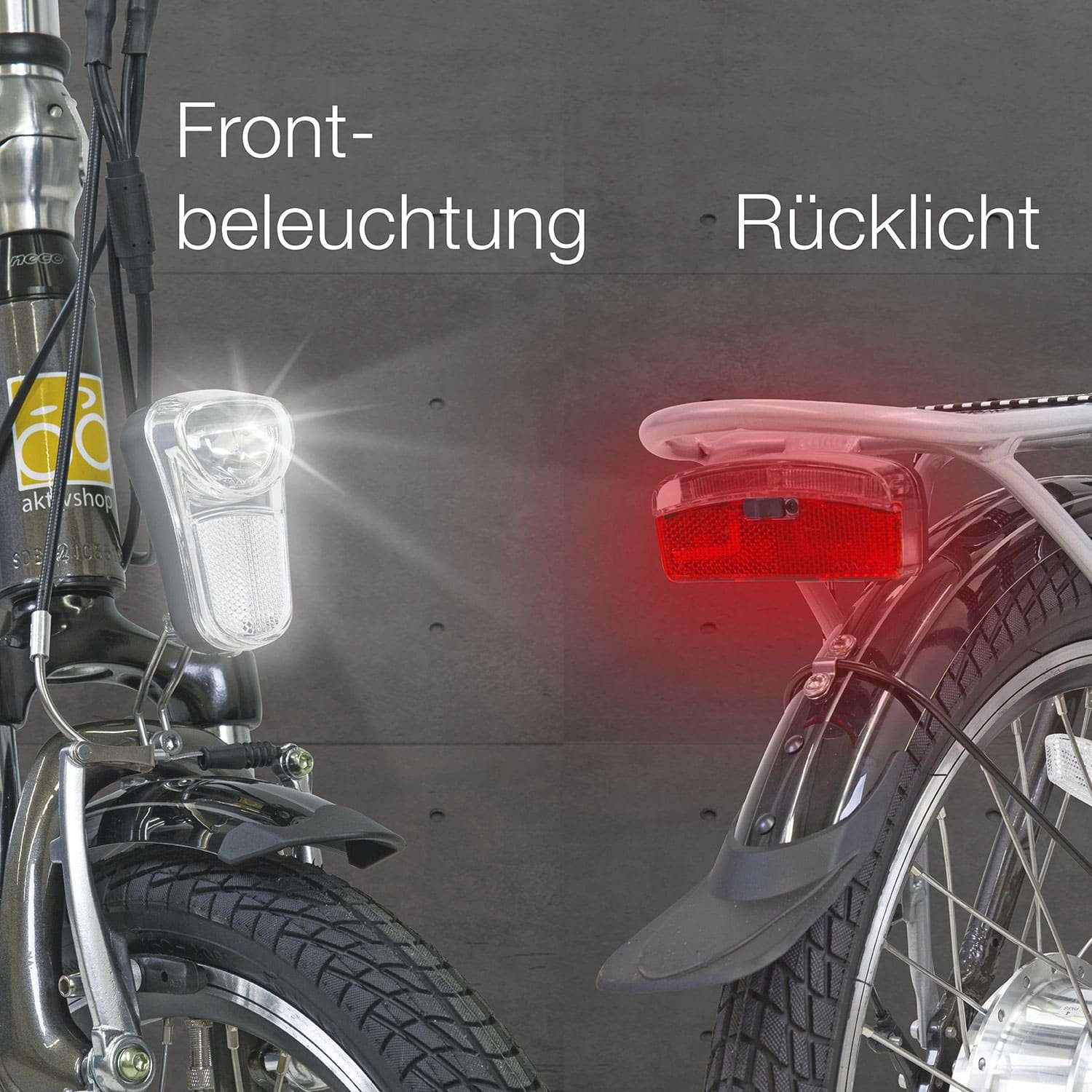 Akku, »Sport«, Akku Kettenschaltung, E-Bike aktivelo klappbar Gang, Wh 6 316.8 (mit Ladegerät), Hinterrad-Nabenmotor,
