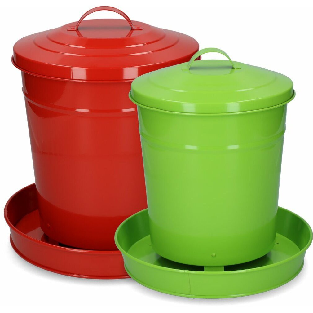 Gaun Futternapf Geflügel Futterautomat Metall 6 Kg rot