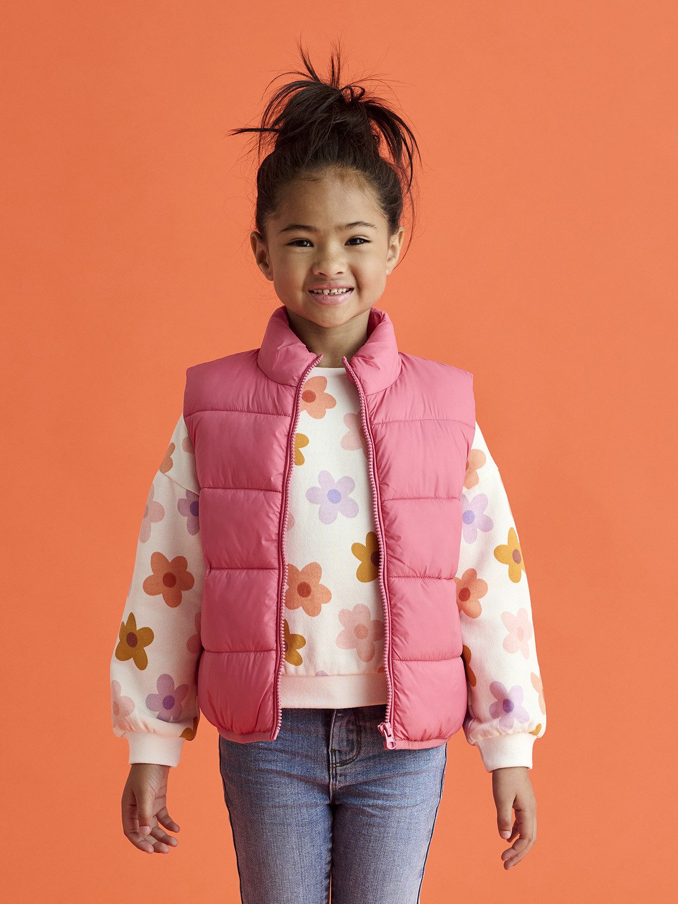 vertbaudet Steppjacke Mädchen Light-Steppweste mit Recycling-Polyester