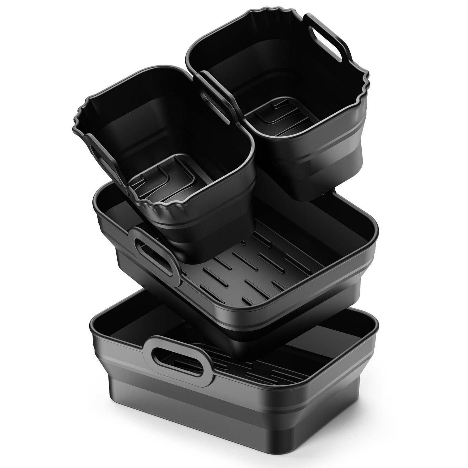 LuxusKollektion Kochbesteck-Set Silikonform Heißluftfritteuse 4-tlg Airfryer Zubehör