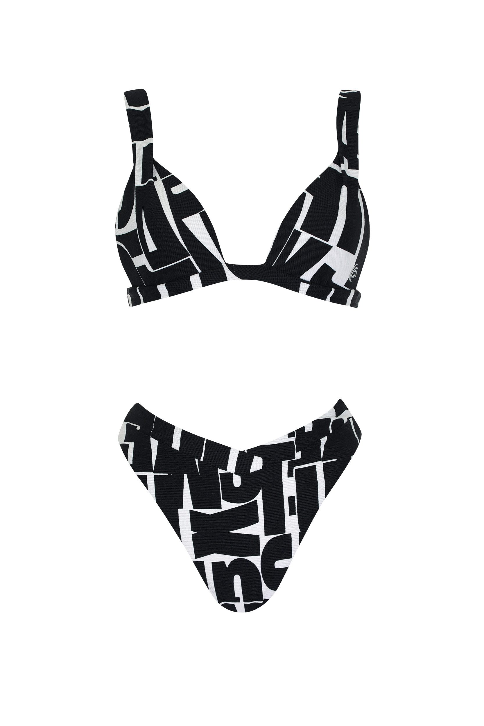 Olympia Triangel-Bikini Bikini SCHWARZ/WEISS