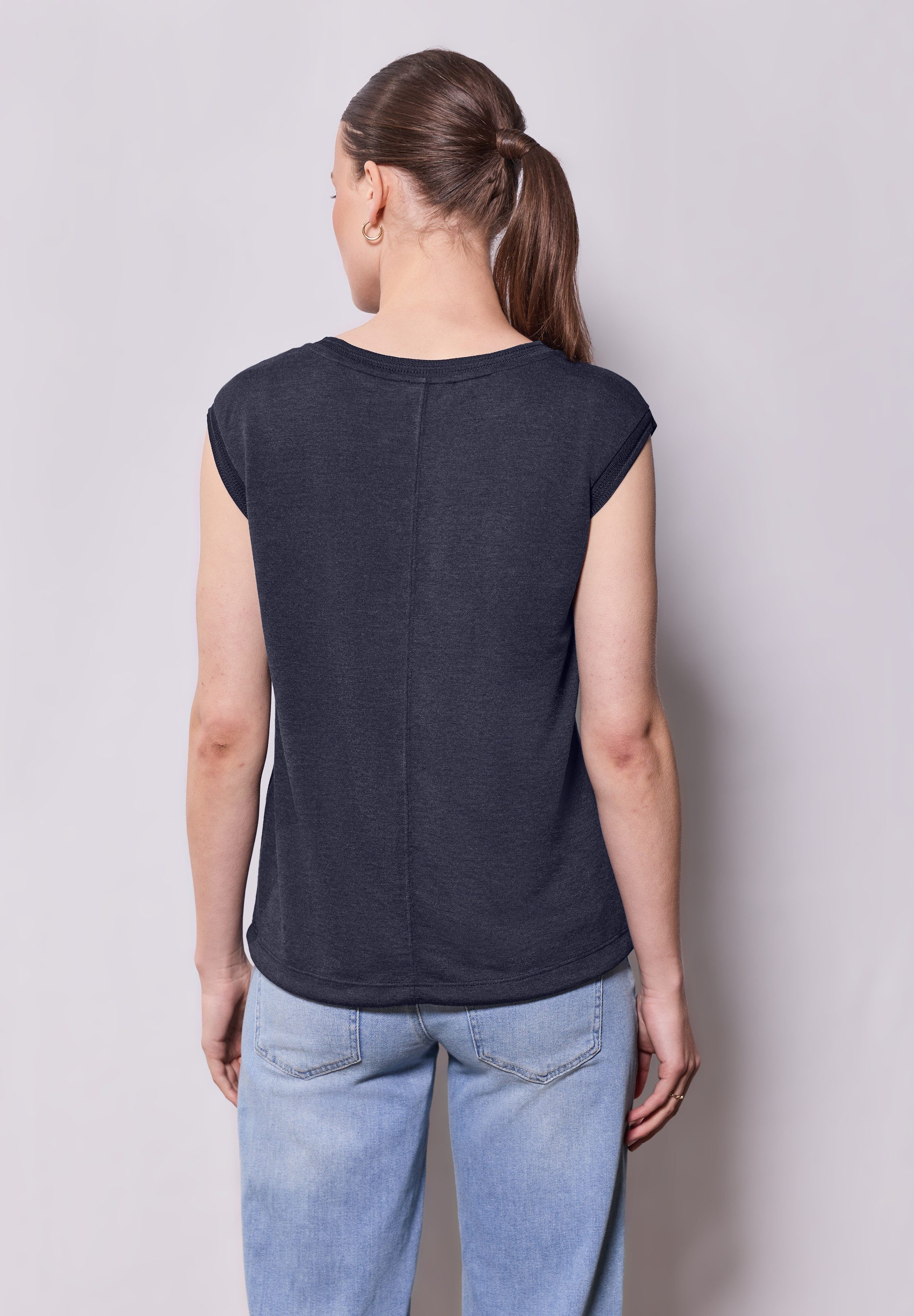 STREET ONE STUDIO T-Shirt mit Elastiksaum günstig online kaufen