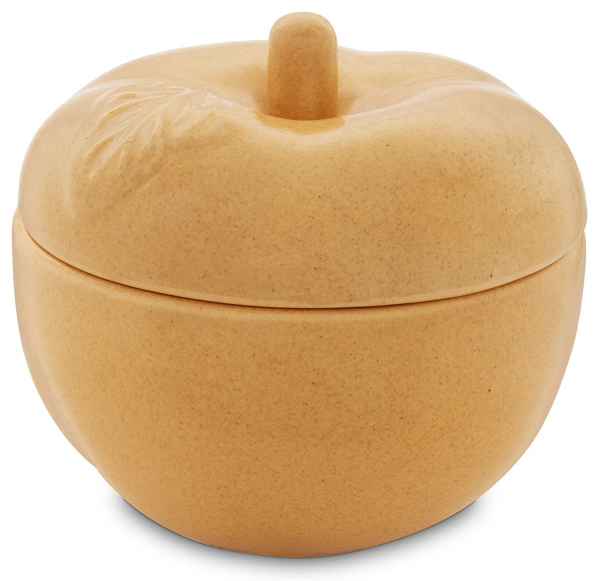 Bunzlauer Keramik Bräter Bunzlauer Keramik Apfelbräter Apfelbackform Ø12,6cm H11,6cm Dekor SAND, Keramik