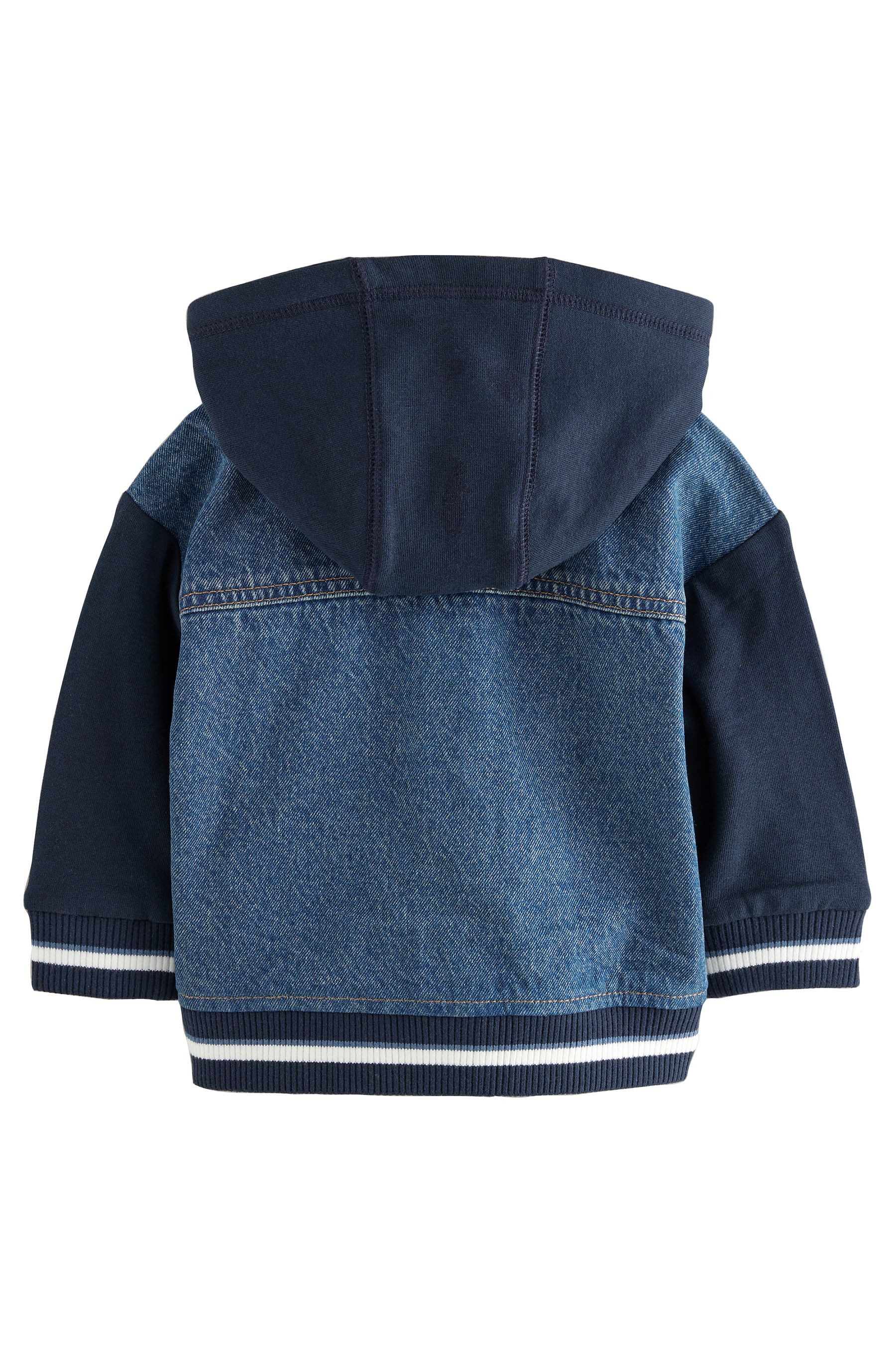 Next Jeansjacke Denim-Kapuzenjacke aus 100 % Baumwolle günstig online kaufen