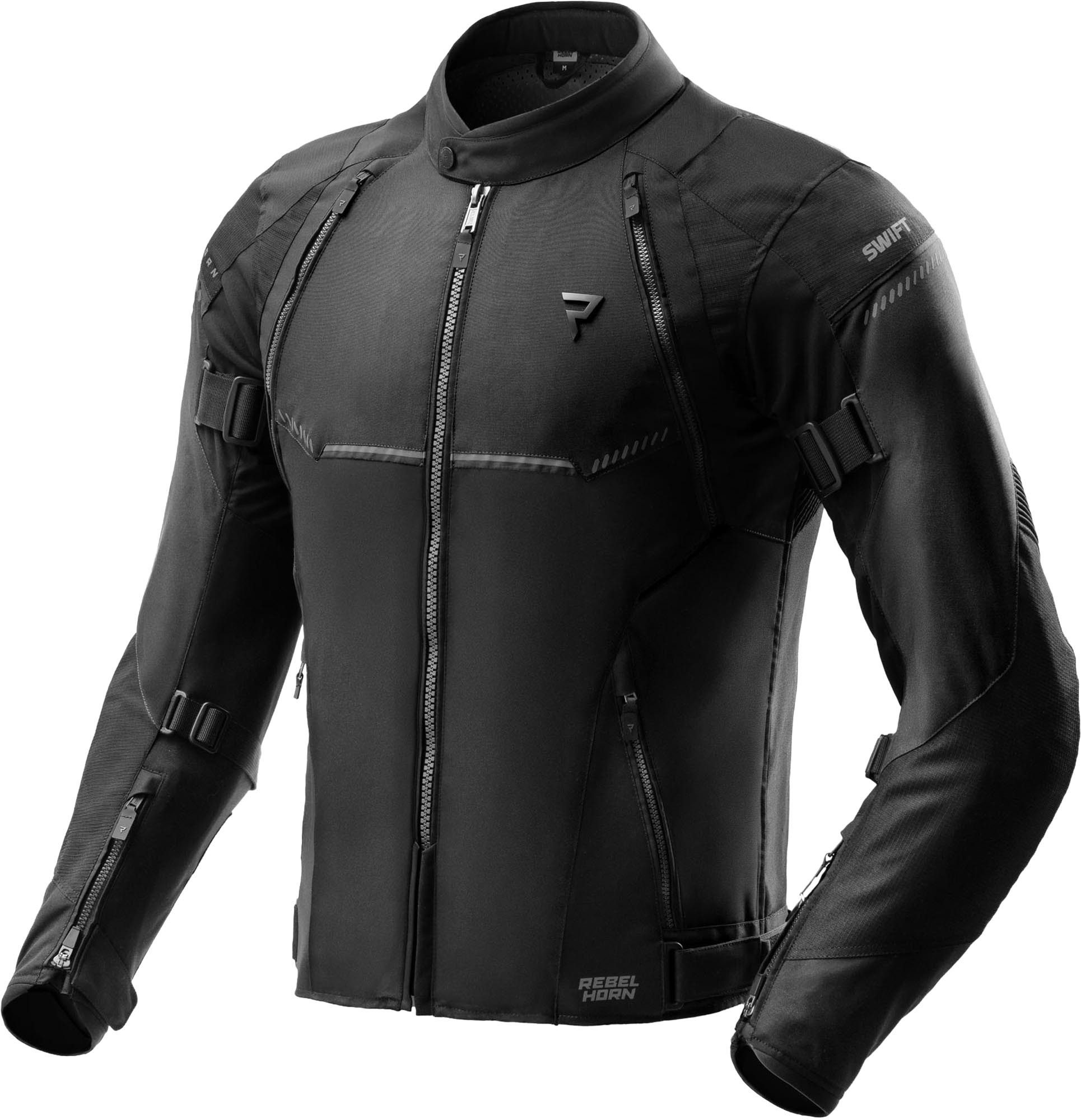 Rebelhorn Motorradjacke Swift wasserdichte Motorrad Textiljacke Rückenprotektor enthalten,Verbindungsreißverschluss,Ellenbogenpro