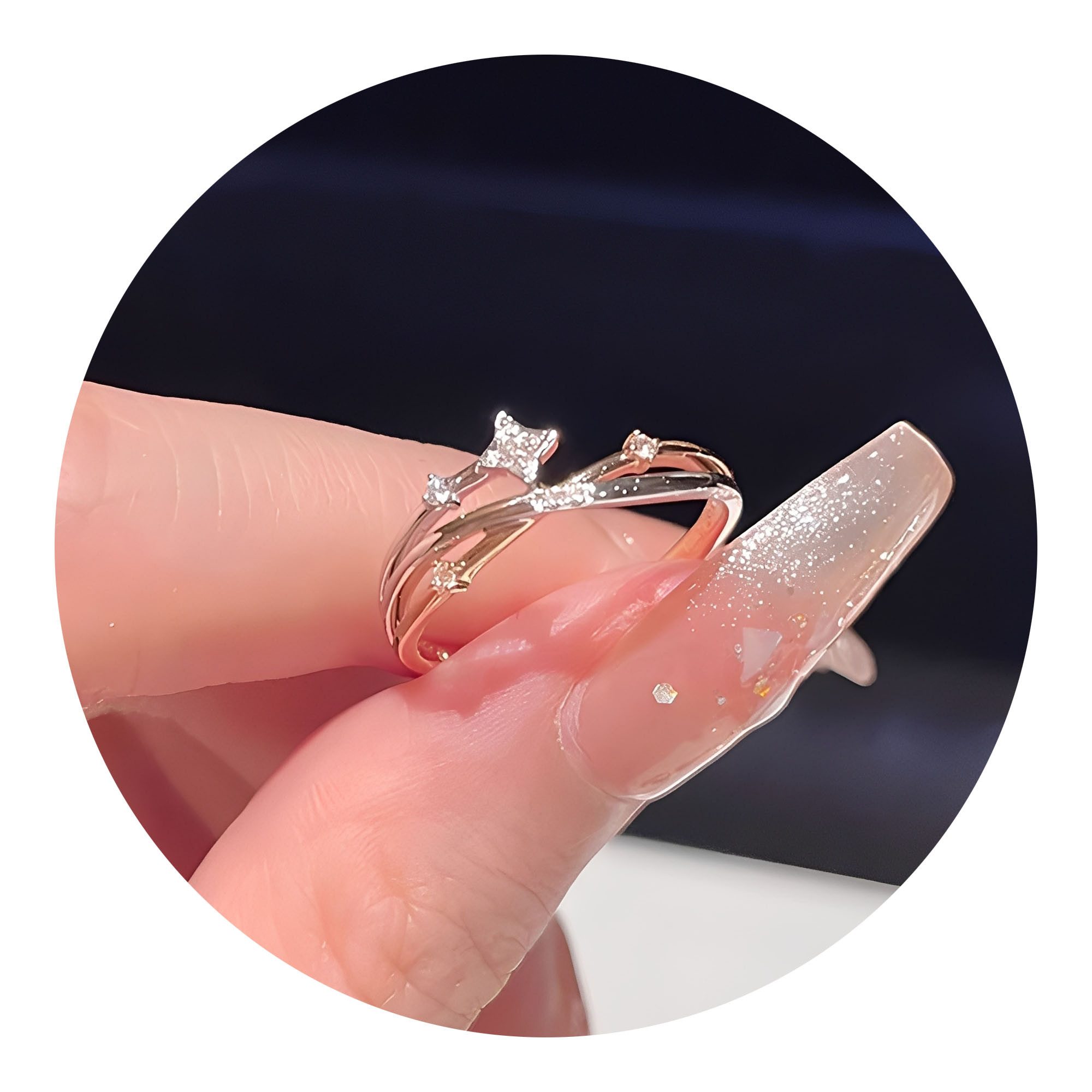 The Beauty House Fingerring Damen Ring Silberfarbe Verstellbar Zirkonia Ste günstig online kaufen