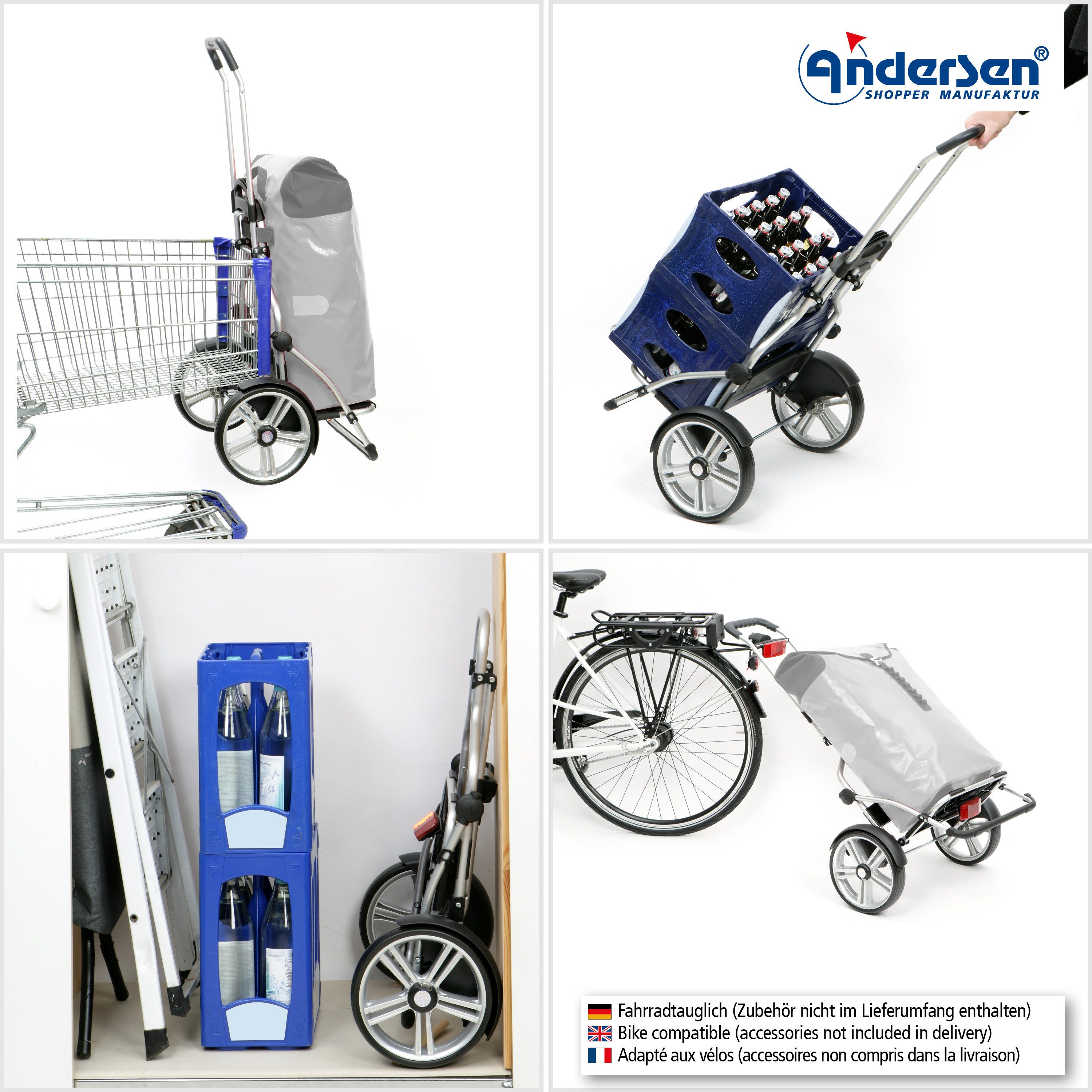 Andersen Einkaufstrolley Royal Sh. Plus m. 25cm kugelgel. Flüsterrad, klapp günstig online kaufen