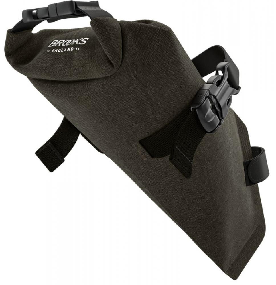 BROOKS ENGLAND Fahrradtasche BROOKS Scape Saddle Roll Bag Mud Green - kompakte wasserdichte Sattelt