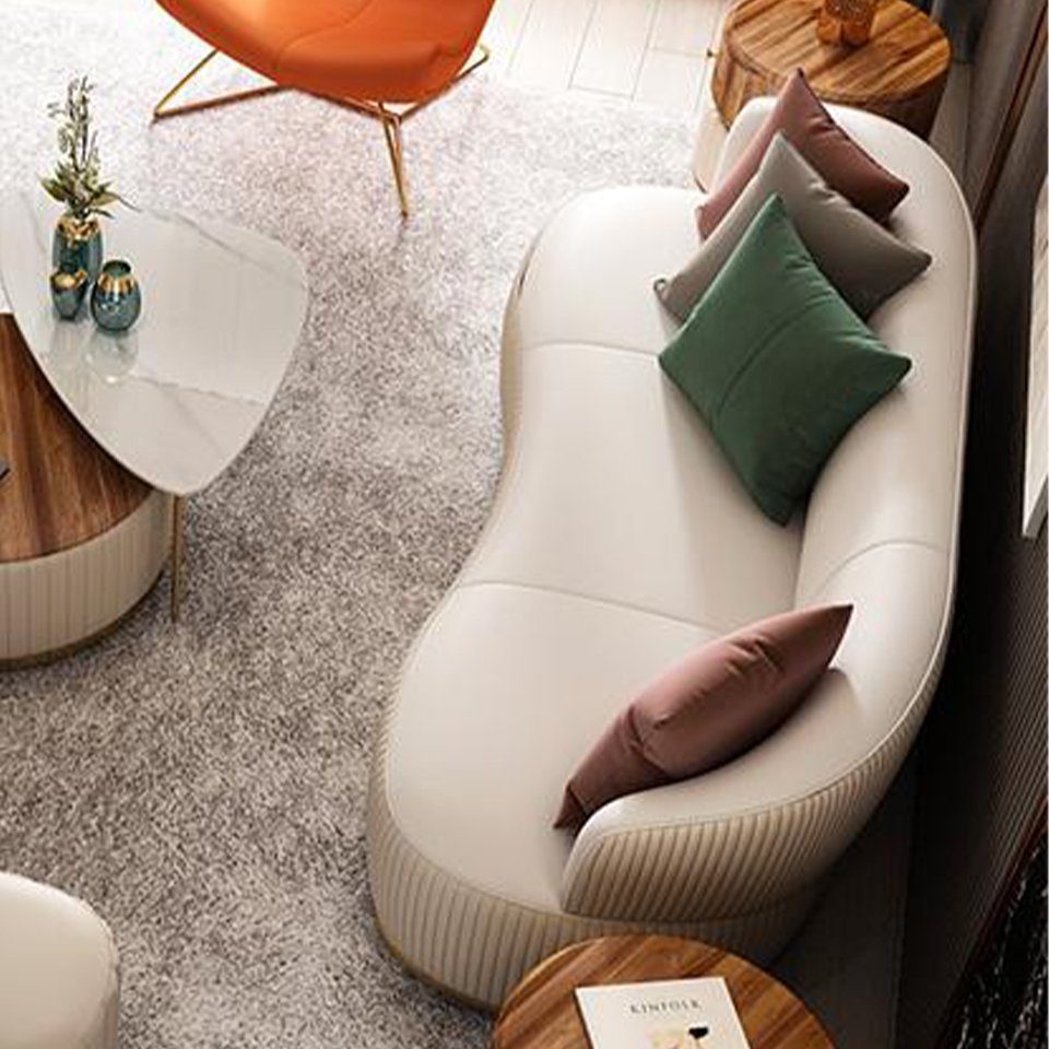 JVmoebel Sofa Design Sofa 3 Sitzer Couch Modern Polster Sitz Leder  Dreisitzer