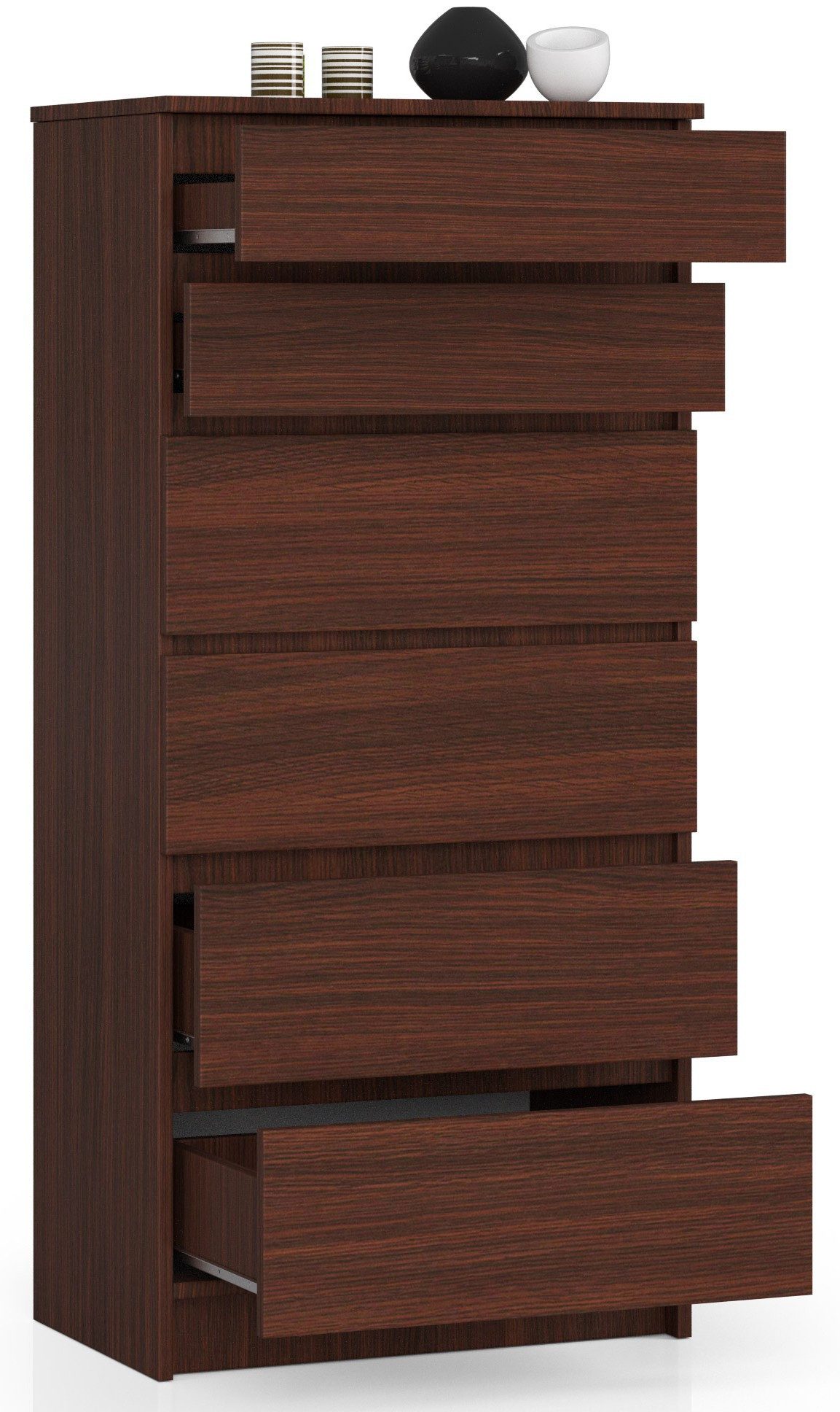 Kommode mit 6 Schubladen 60 cm breit Holz Schrank