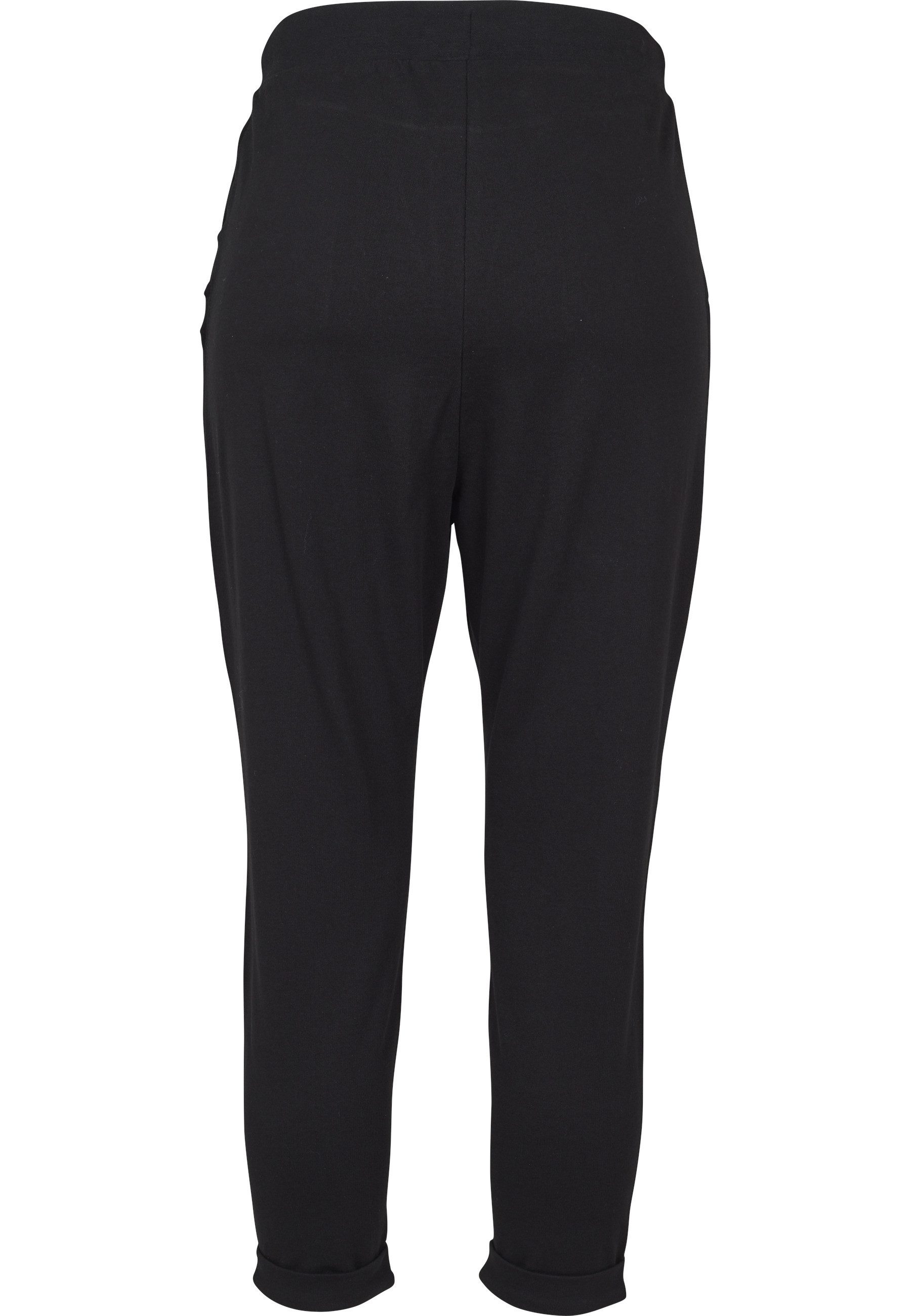 URBAN CLASSICS Stoffhose Urban Classics Damen Ladies Open Edge Terry Turn Up Pants (1-tlg)