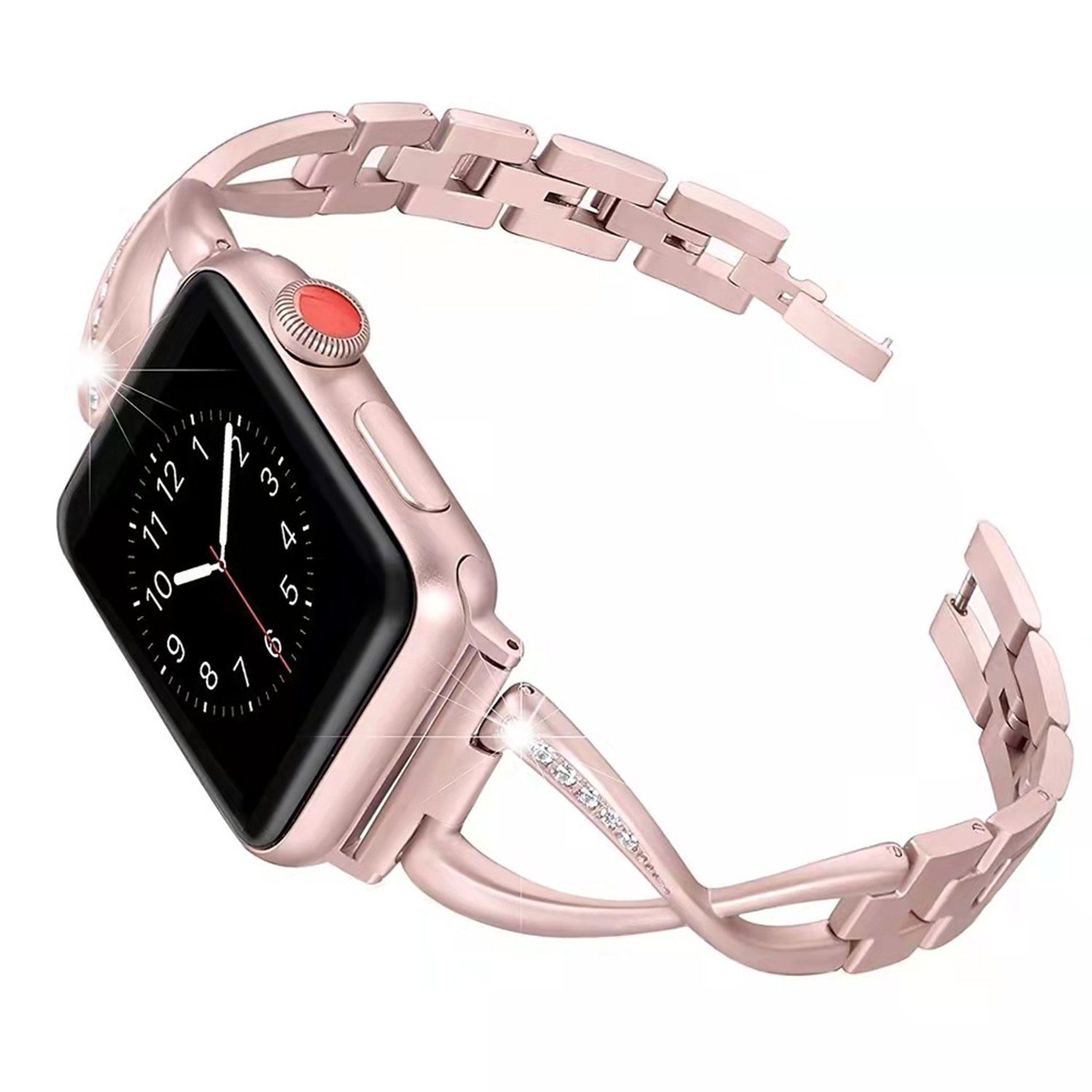 Diida apple watch Smartwatch-Armband Band,Uhrenarmbänder,für Watch 1-7,rosa,38/40mm