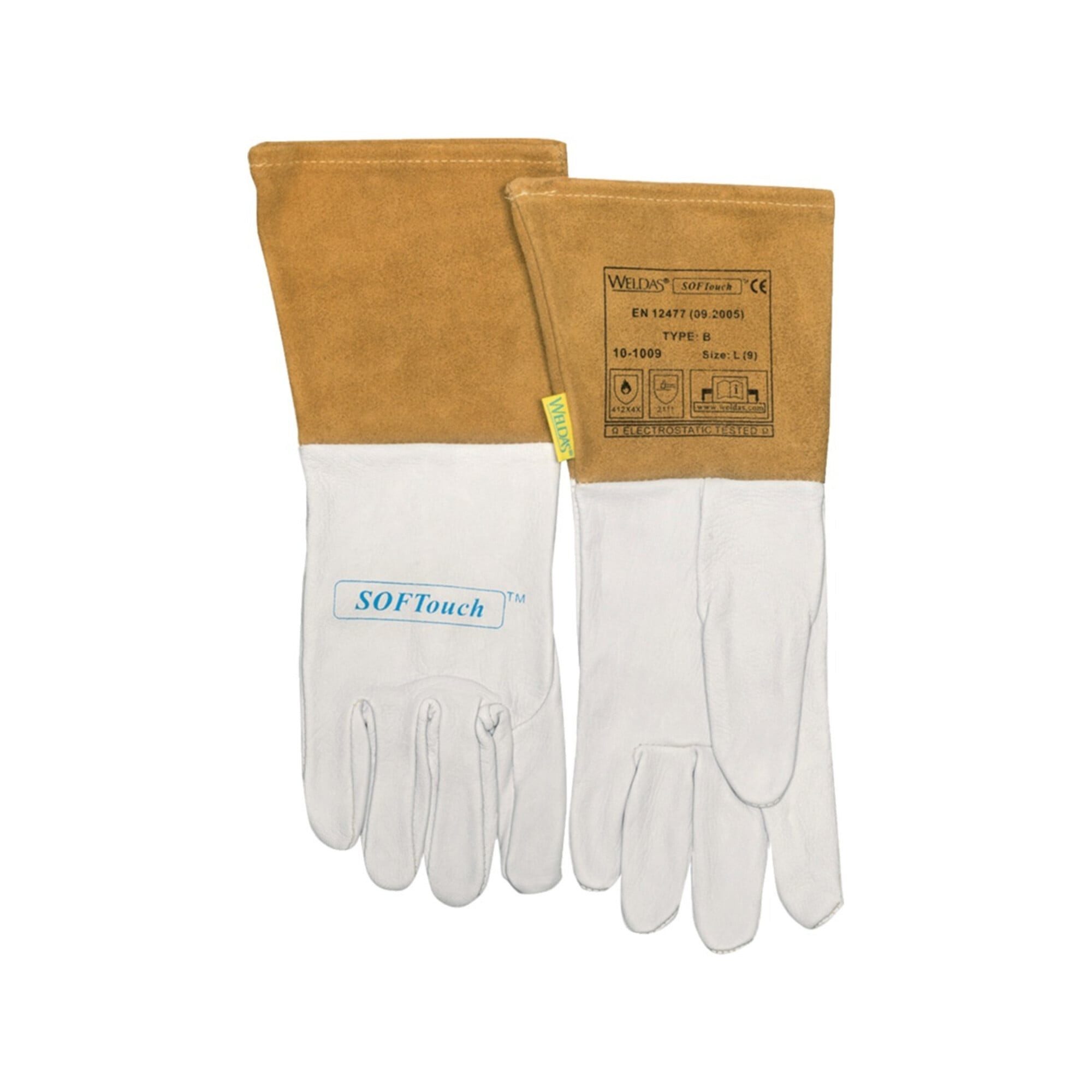 Weldas Universal Weldas Schweißerhandschuhe Gr.XL (9,5) natur/orangeEN 388,EN 12477,EN