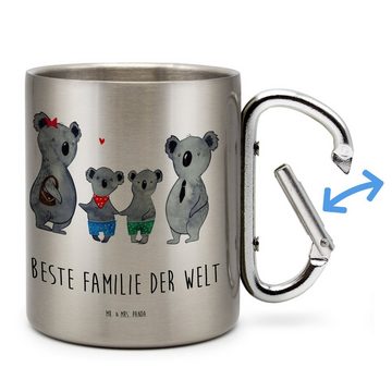 Mr. & Mrs. Panda Tasse Koala Familie zwei - Transparent - Geschenk, Camping, Edelstahlbecher, Edelstahl, Robust & Isolierend