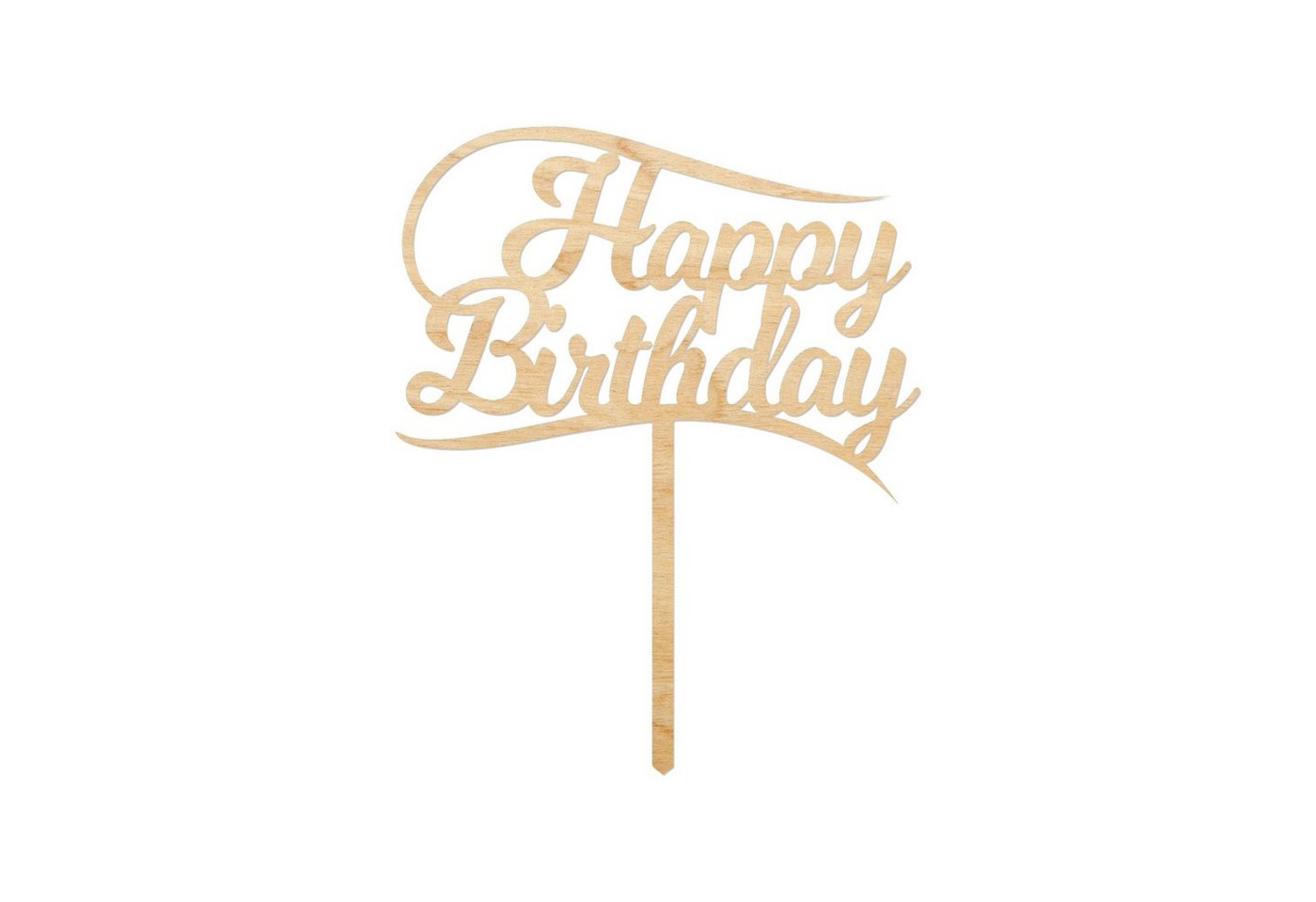 GRAVURZEILE Dekoobjekt Cake Topper - Happy Birthday - zum Geburtstag -