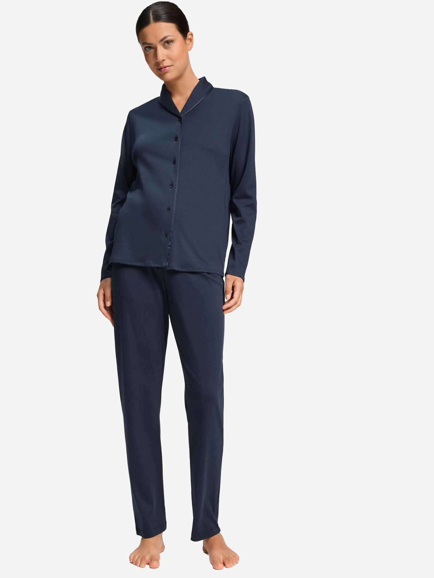 Hanro Pyjama Cotton Silk (2 tlg) Schlafanzug, Pyjama Set, Nachtwäsche