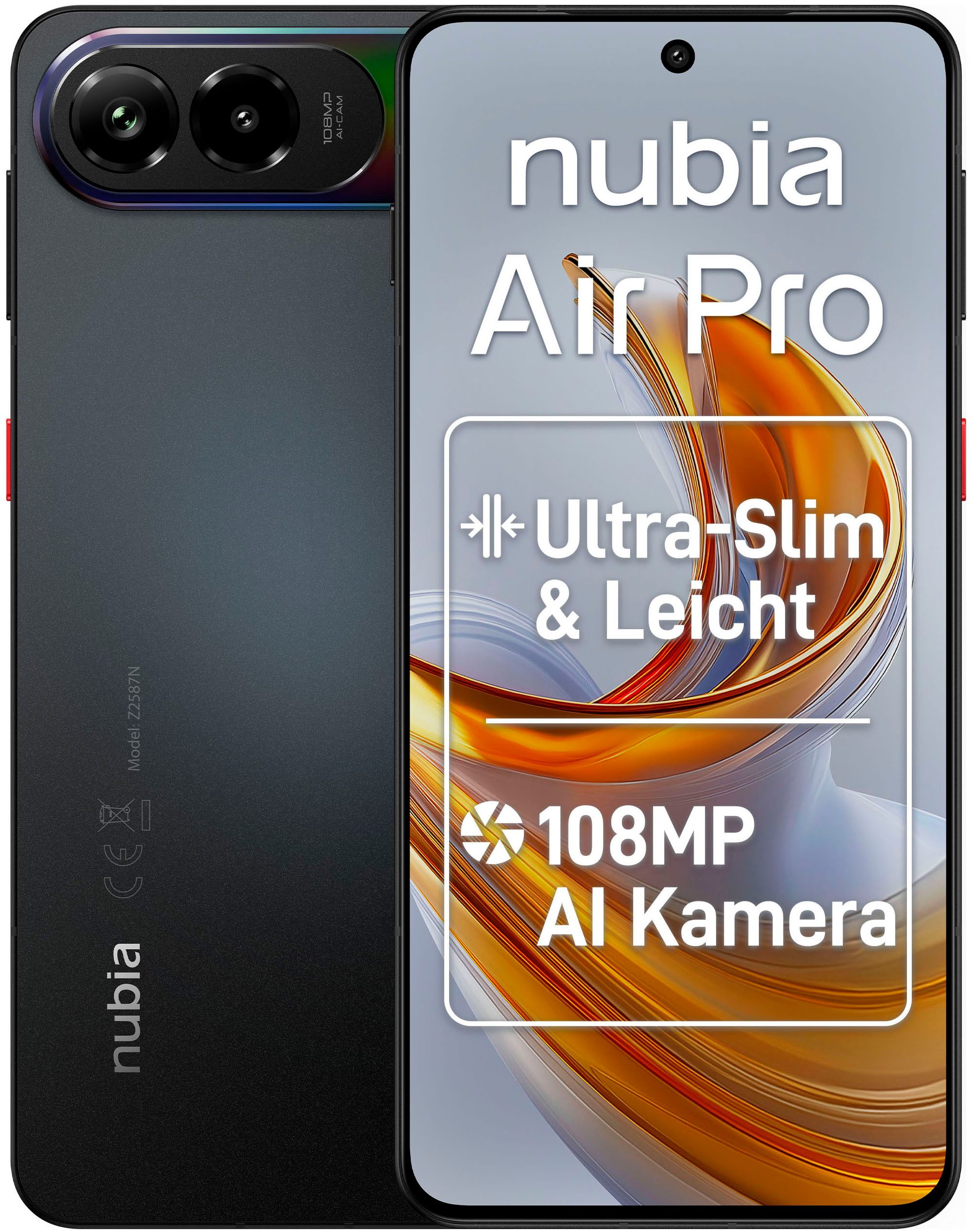 Nubia Nubia Air Pro 8+512GB Smartphone (16,92 cm/6,77 Zoll, 512 GB Speicherplatz, 108 MP Kamera)