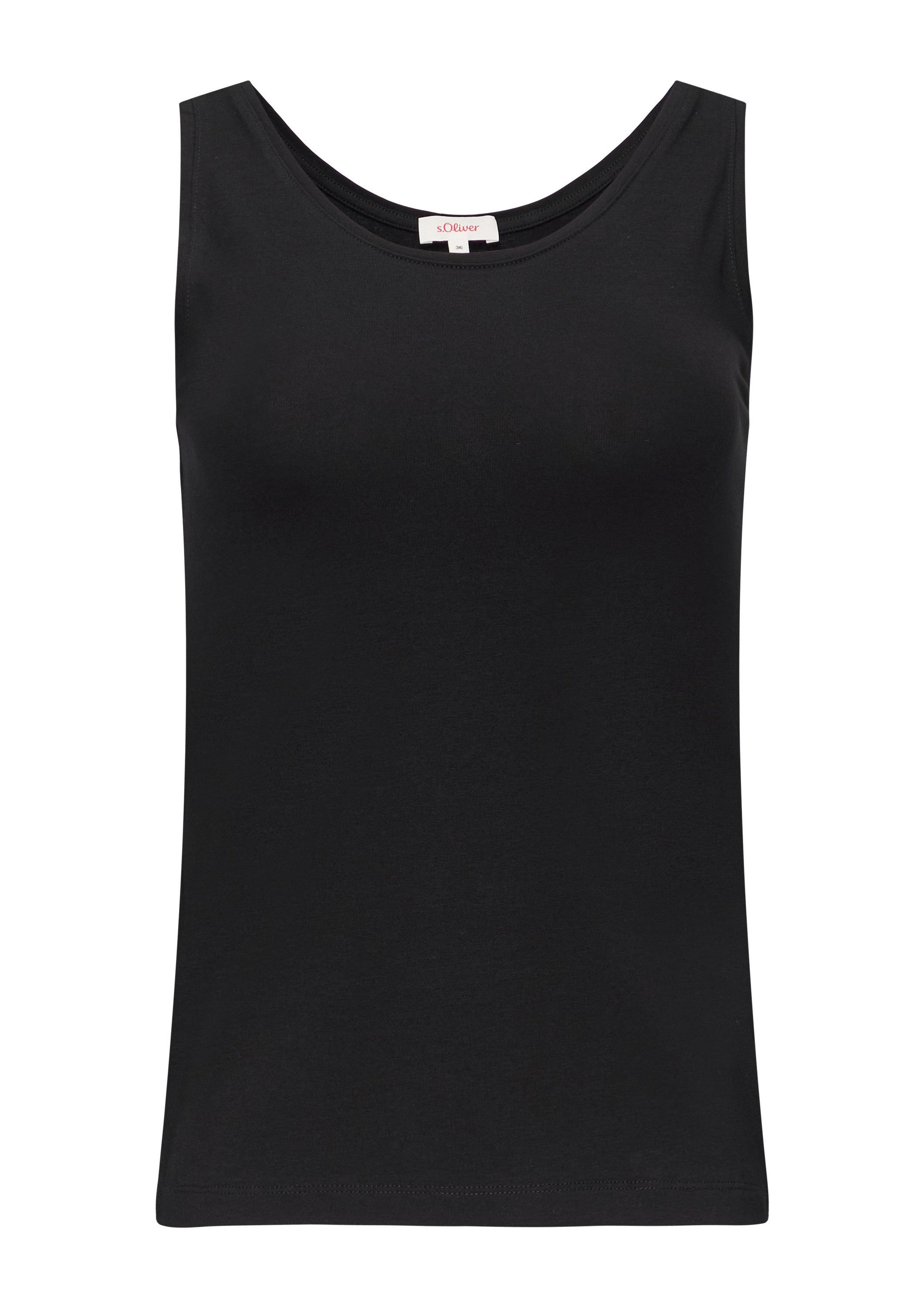 s.Oliver Muscleshirt T-Shirt Schmal geschnittenes Tanktop aus Baumwollmix günstig online kaufen