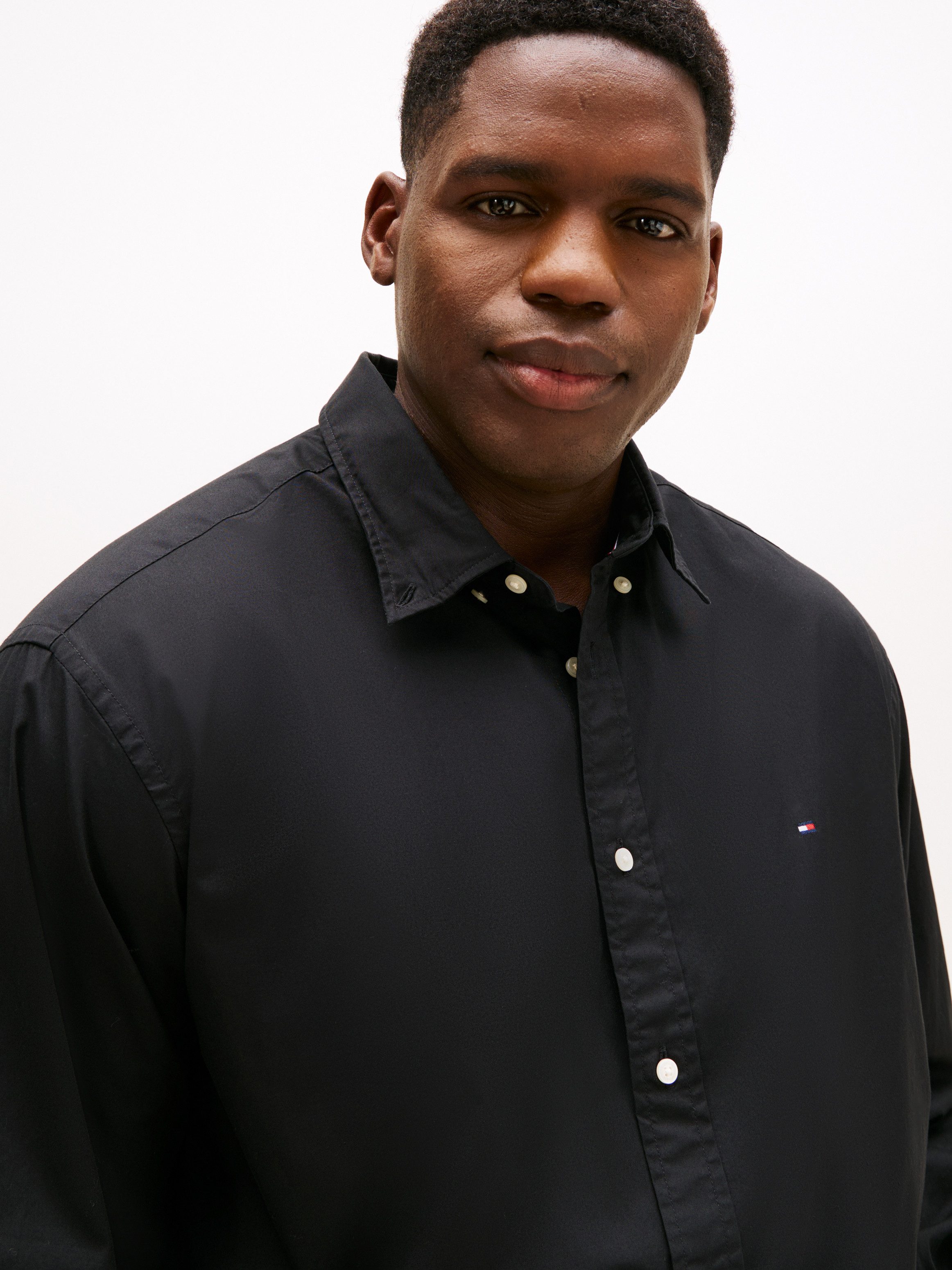 Tommy Hilfiger Big & Tall Langarmhemd BT-FLEX POPLIN SOLID Große Größen, re günstig online kaufen