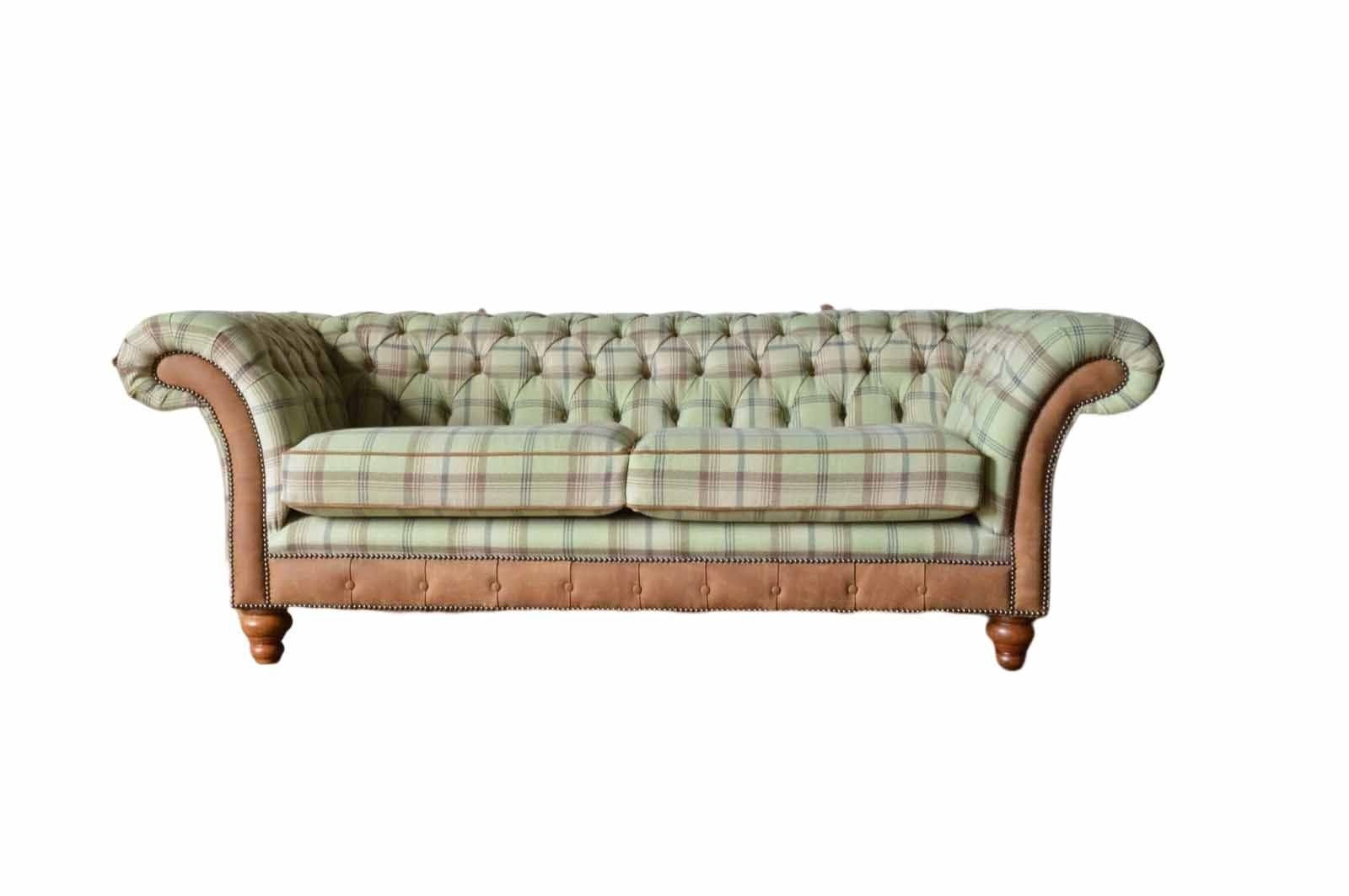 JVmoebel Sofa Sofa 3 Sitzer Couch Design Chesterfield Sitz Luxus Textil Polster Neu, Made in Europe