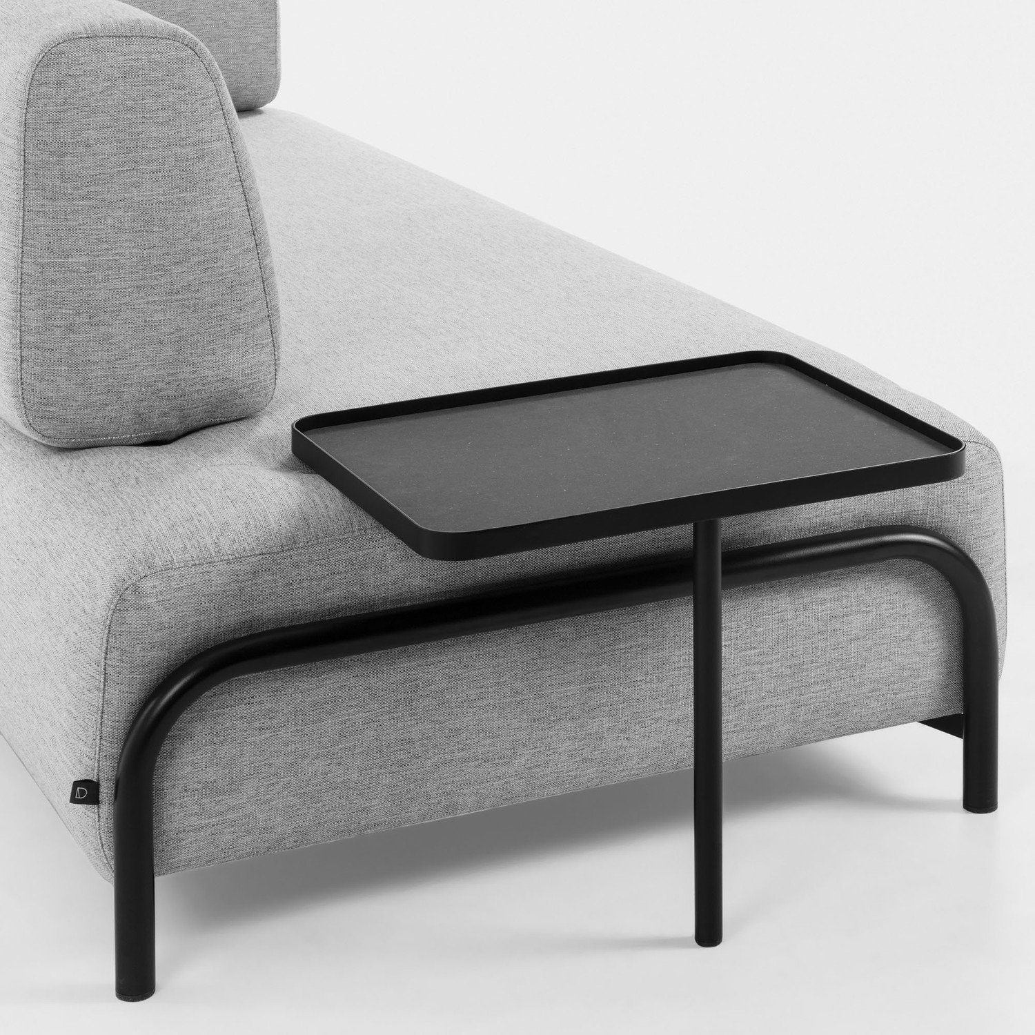 hellgrau Natur24 252cm mit Couch Compo Sofa Tablett großem Sofa 3-Sitzer
