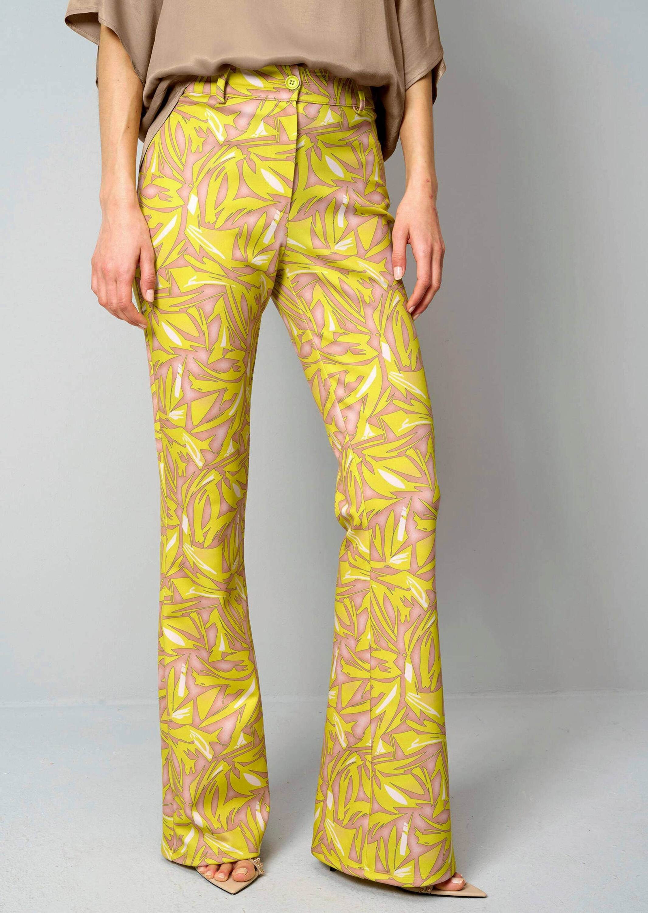Stoffhose Hose mit grafischem Print