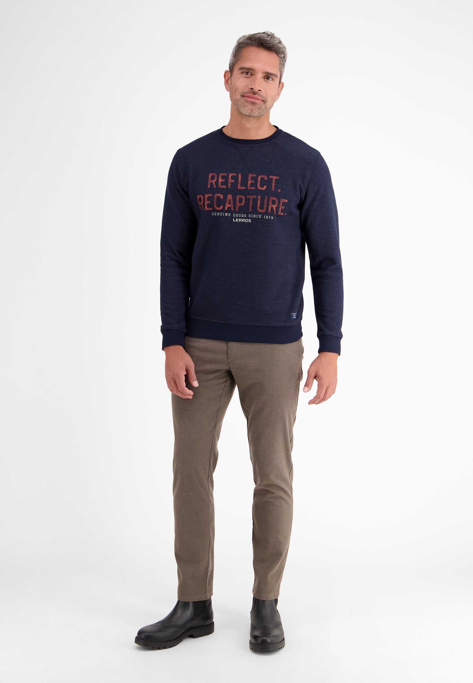 LERROS Crewneck NAVY LERROS Sweatshirt Sweatshirt