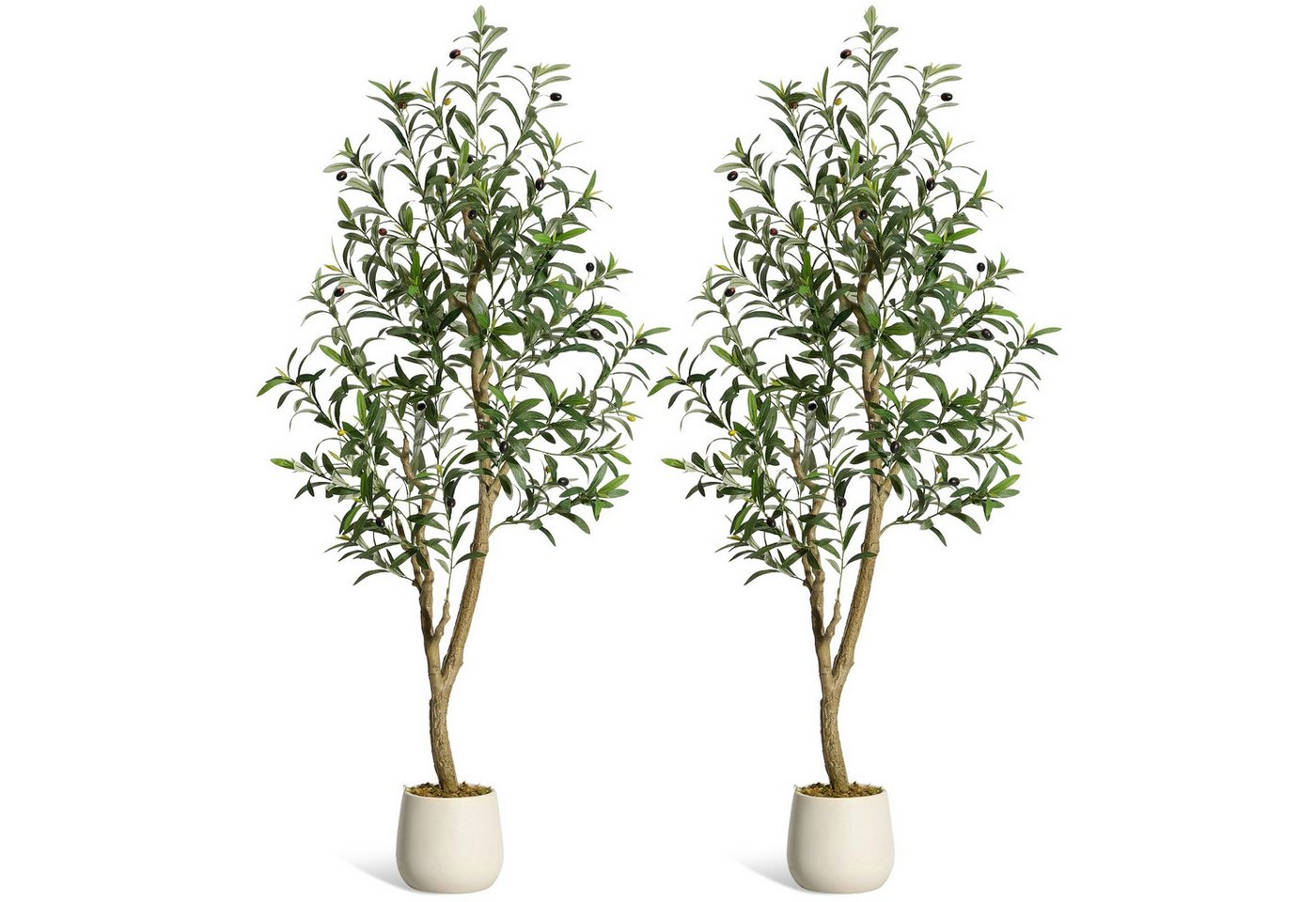 Kunstbaum Künstlicher Olivenbaum Künstliche Pflanzen Höhe 180/210cm, GarveeMore, Höhe 152 cm