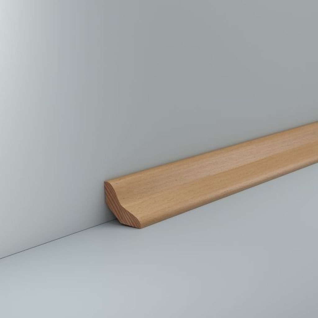 Südbrock Sockelleiste Sockelleiste Hohlkehlleiste Buche 30 x 30 Klar lackiert Deckenleiste, L: 240 cm, H: 3 cm, 1-St., Buche klar lackiert