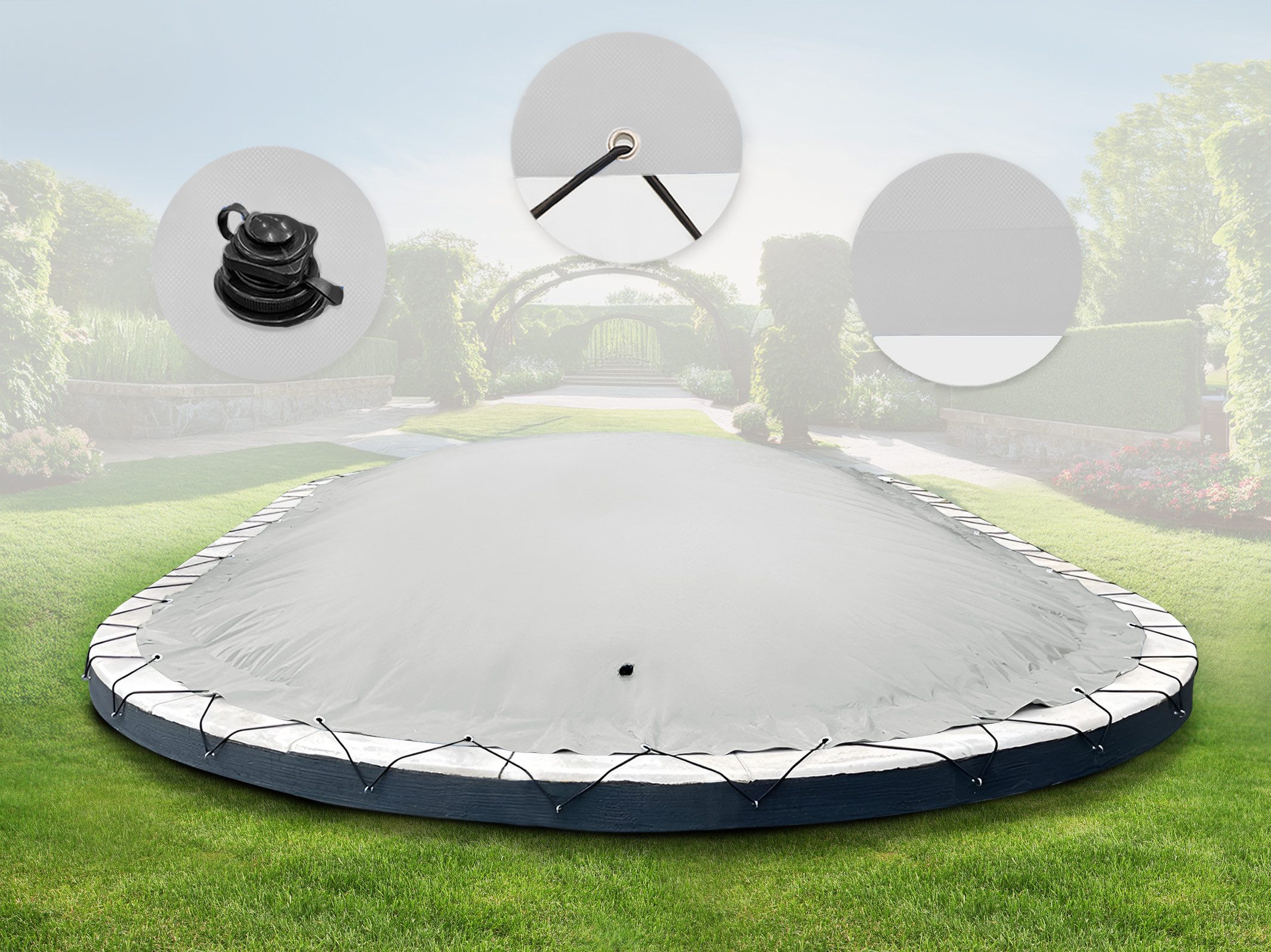 AirDeluxe Pool-Abdeckplane Ovale aufblasbare Poolplanen Schwimmbad günstig online kaufen