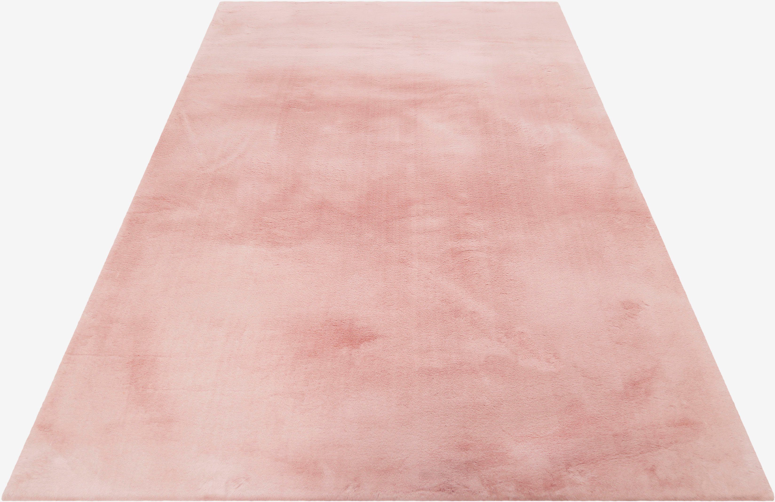Hochflor-Teppich Alice für Höhe: besonders alle Räume Kaninchenfell-Haptik, Kunstfell, 25 rosa und weich Esprit, rechteckig, mm, dicht