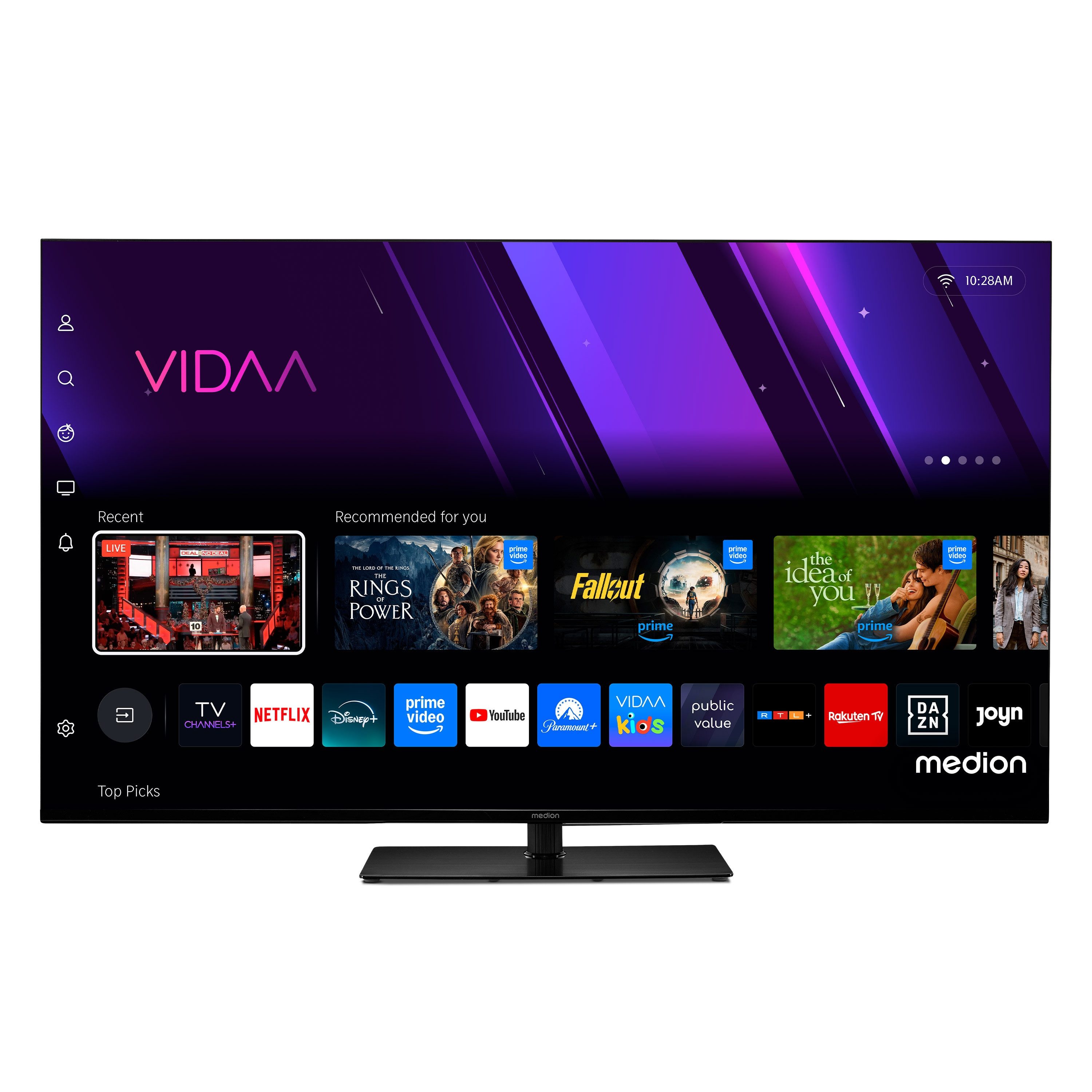 Medion® MD850300 LCD-LED Телевизоры (125.7 cm/50 Zoll, 4K Ultra HD, VIDAA TV, Smart TV, 60Hz, X8502501)