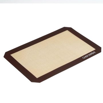 Chefmade Backmatte Ausrollmatte für Teig antihaft 30 cm, lebensmittelechtes Silikon (CHEFMADE, 30cm rechteckige Backmatte, 317x217mm, Silikon-Backmatte, Backmatte, Backunterlage, antihaft, Backzubehör, Dauerbackfolie, Grillmatte, 1-tlg., Premium), Backmatte Silikon - Backmatte für Backblech