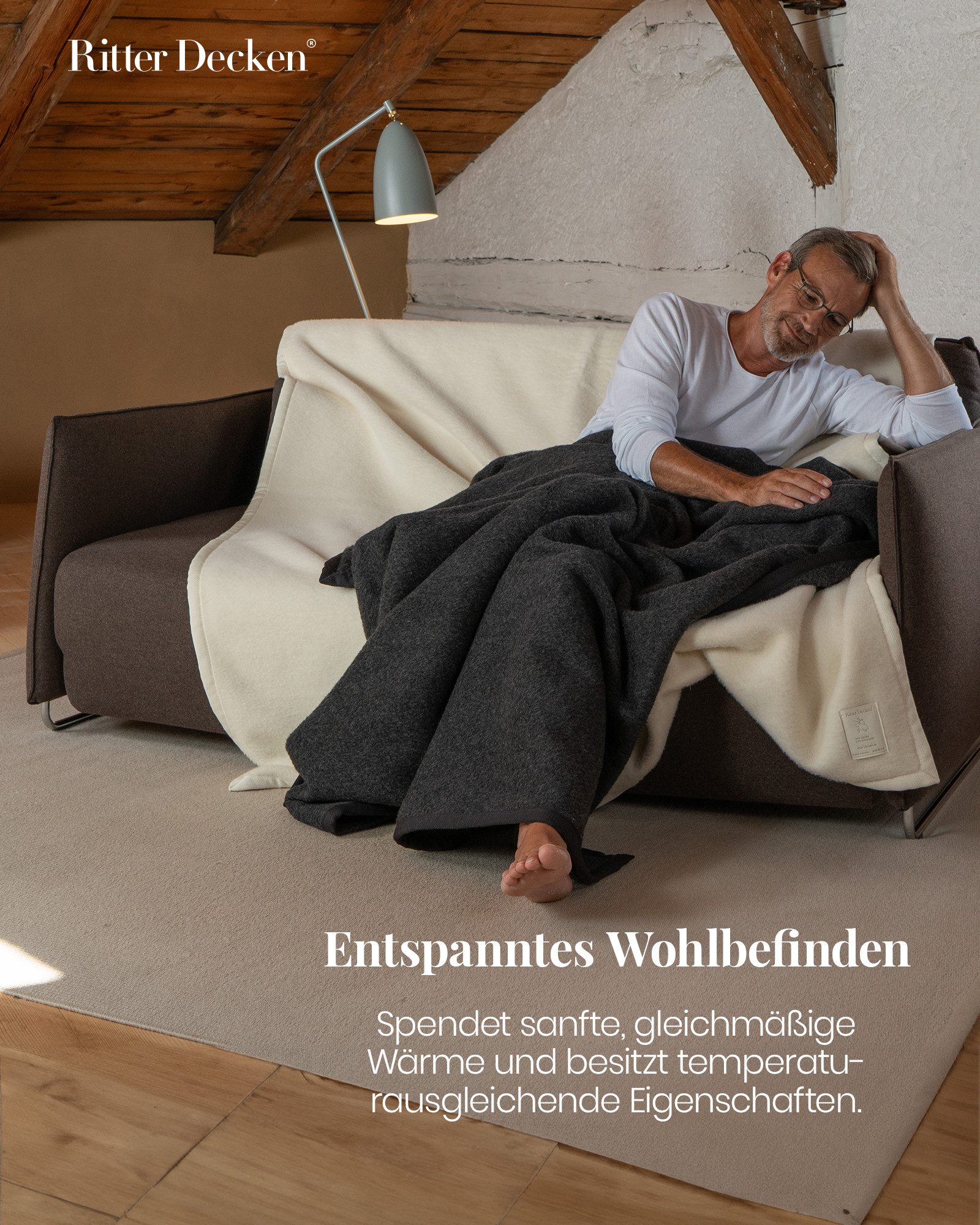 Wohndecke Weiche Wolldecke Perulama aus einem feinen Baby-Alpaka-Schurwolle Mix, Ritter Decken, Alpakadecke, 80% Alpaka, 20% Schurwolle, weitere Größen & Farben