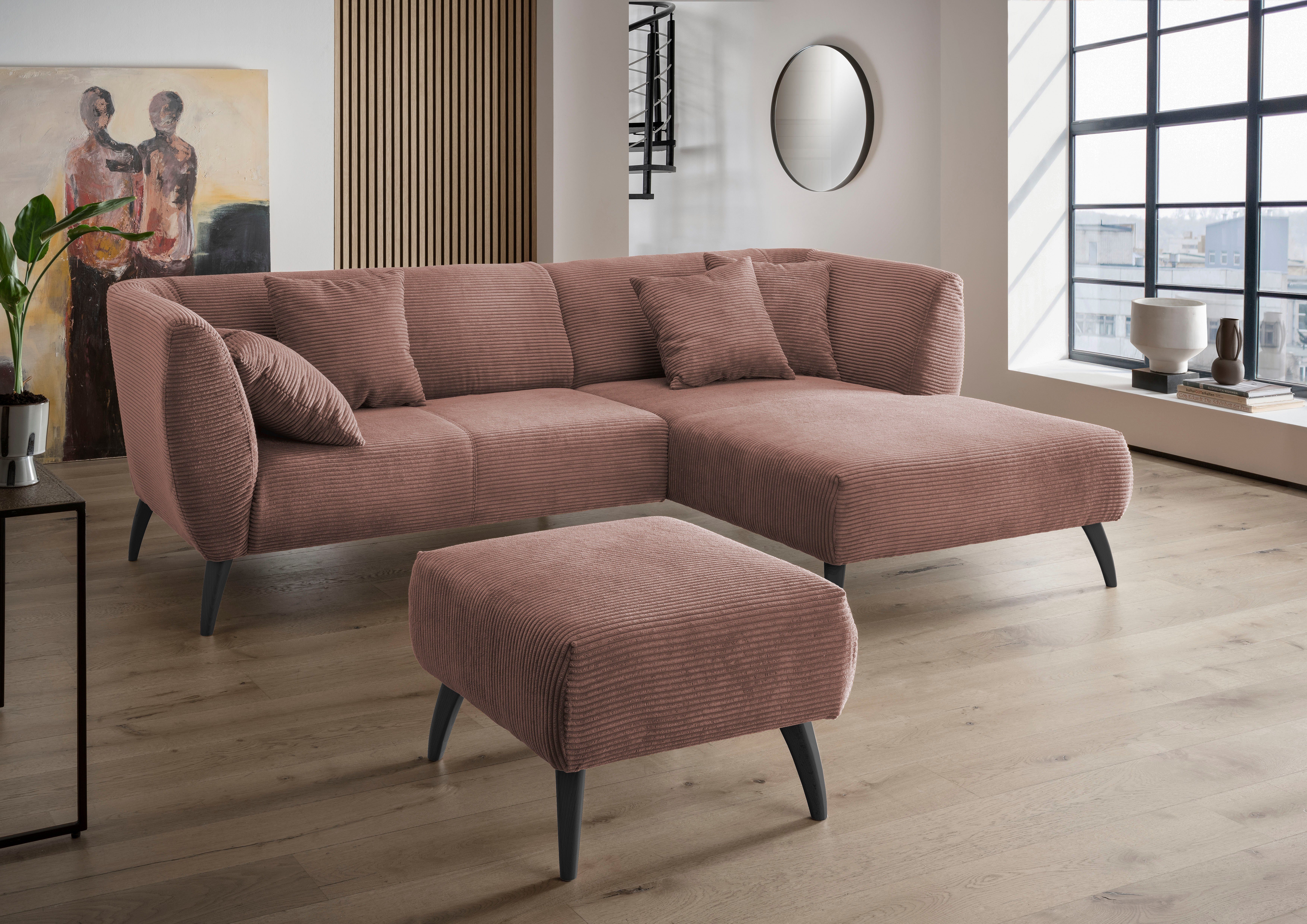 INOSIGN Ecksofa Colori L-Form, Holzfußfarbe wählbar, günstig online kaufen