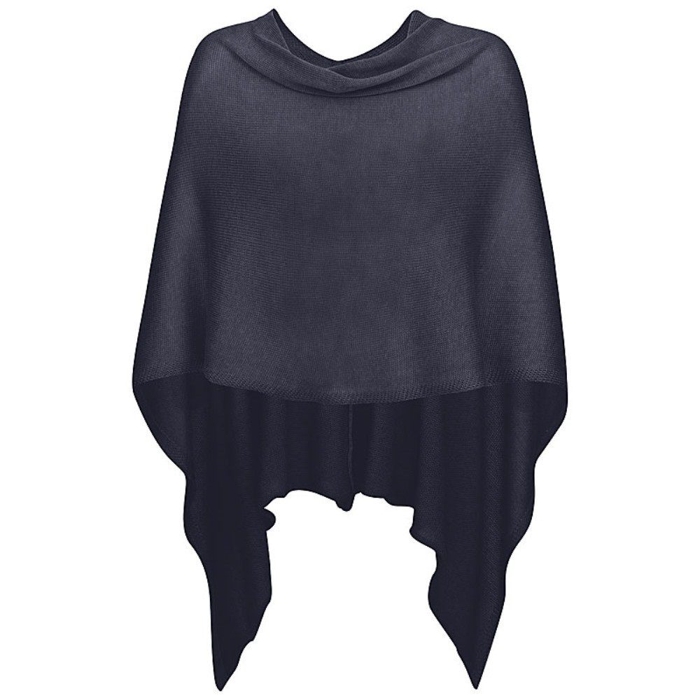 Mississhop Strickponcho Damen Poncho Cape Überwurf Strickponcho feiner Strick 221