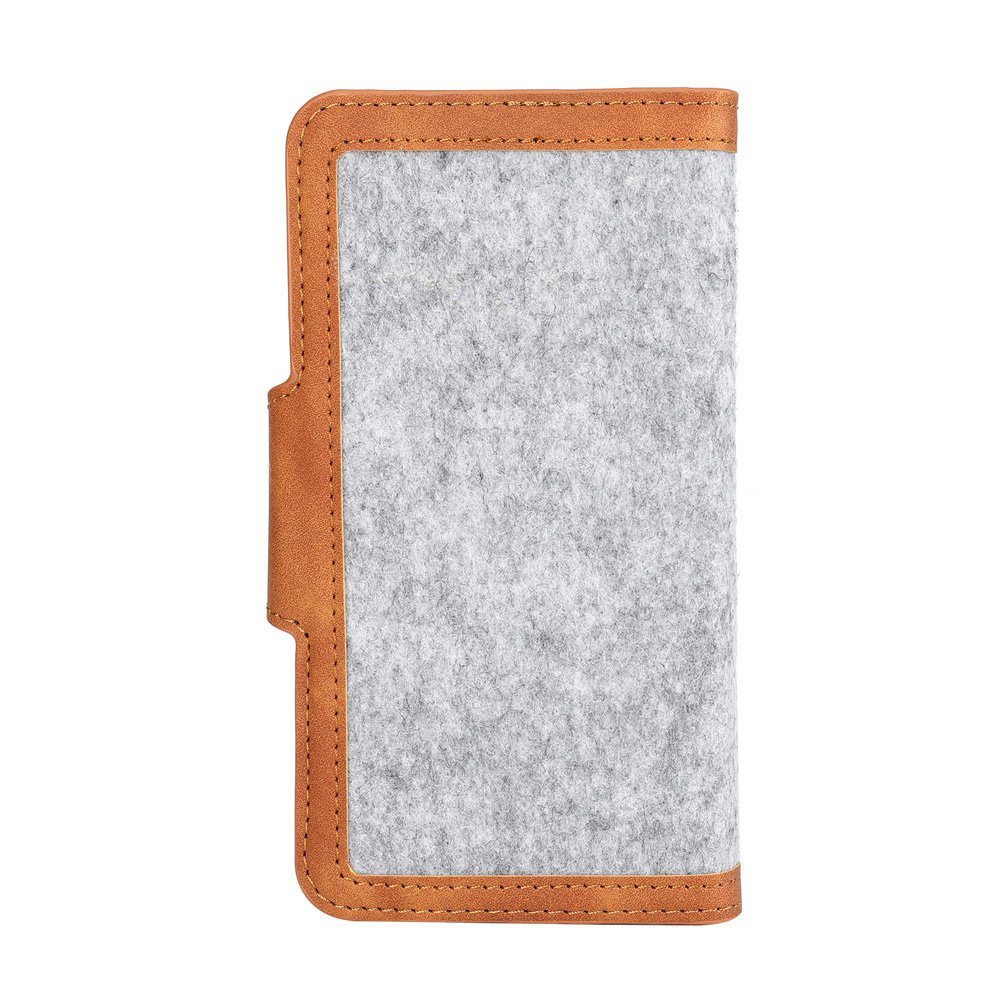 K-S-Trade Handyhülle für OnePlus OnePlus 8, Handyhülle + Kopfhörer 8 Schutzhülle Filz Hülle Kunstleder