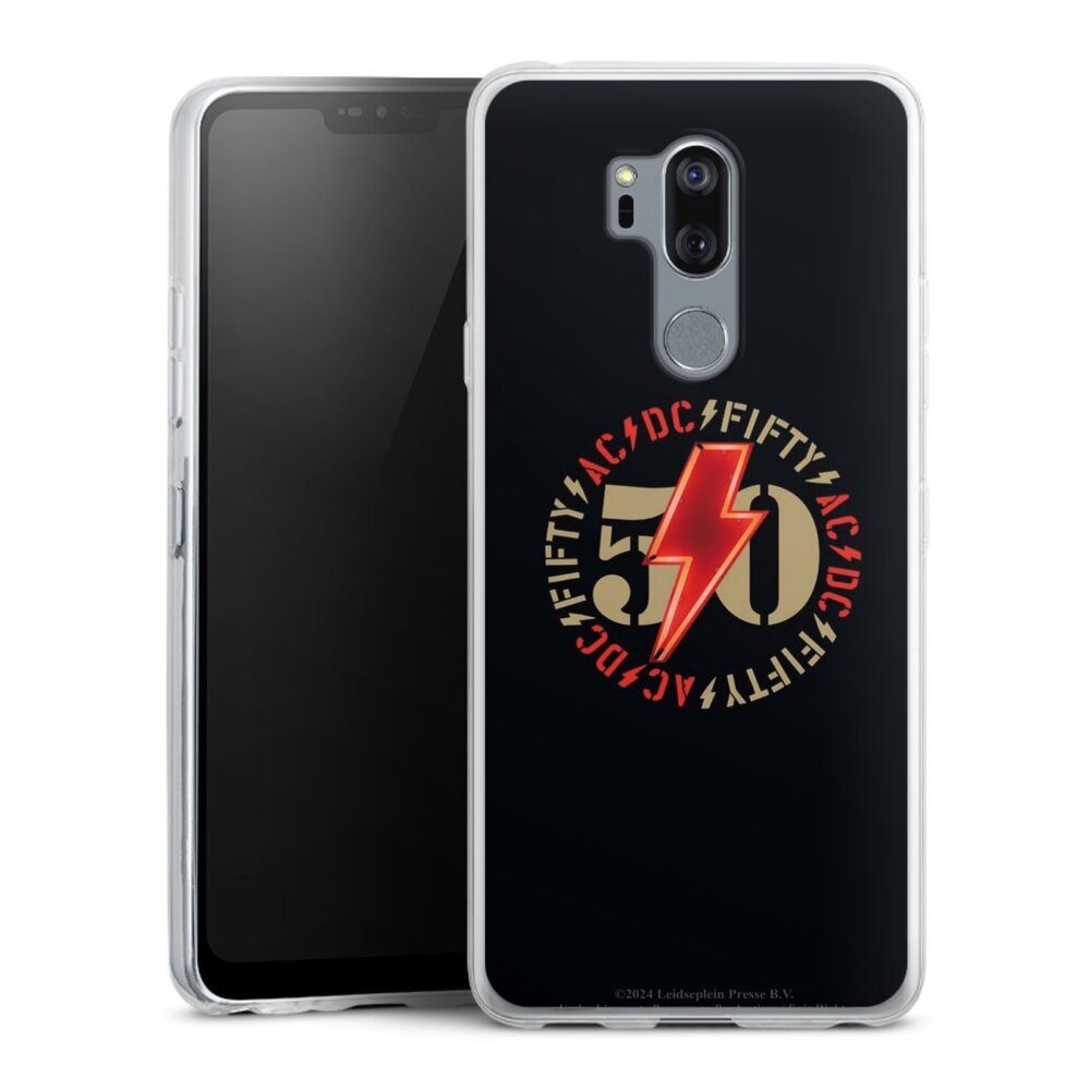 DeinDesign Handyhülle ACDC 50 Jahre POWER UP POWER UP EMBLEM ACDC, LG G7 ThinQ Slim Case Silikon Hülle Ultra Dünn Schutzhülle