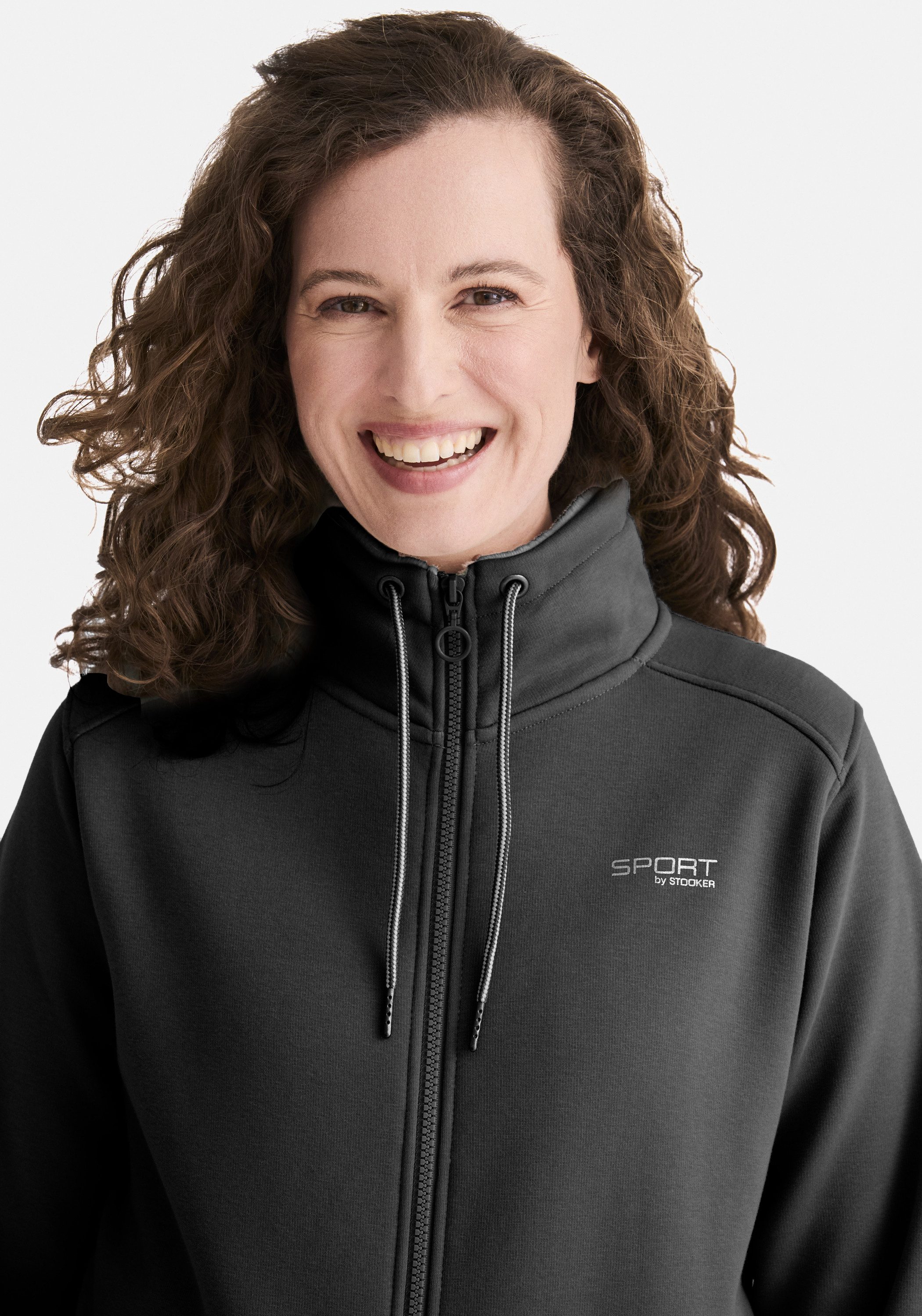 STOOKER WOMEN Sweatjacke JANE mit Stehkragen Sweatjacke Sweatjacke Regular Fit Moderner Casual-Look für Damen – Bild 3 von 4