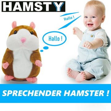 MAVURA Tierkuscheltier HAMSTY Lustiger sprechender Hamster Kuscheltier Plüschtier Stofftier, Kinder Spielzeug Talking Hamster