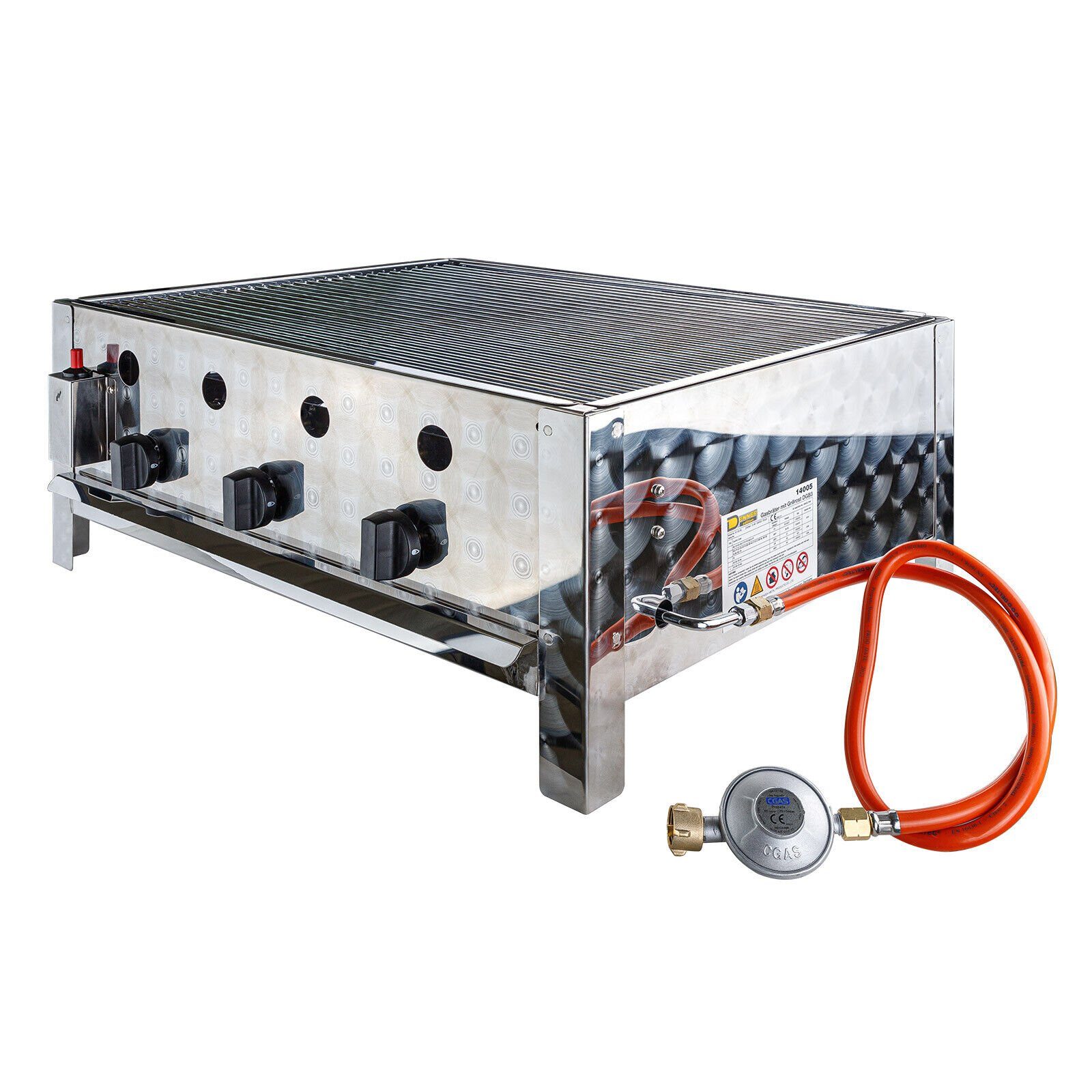 Activa Gasgrill Grill 3-flammig Gastrobräter, 9 -12kW, Grillrost