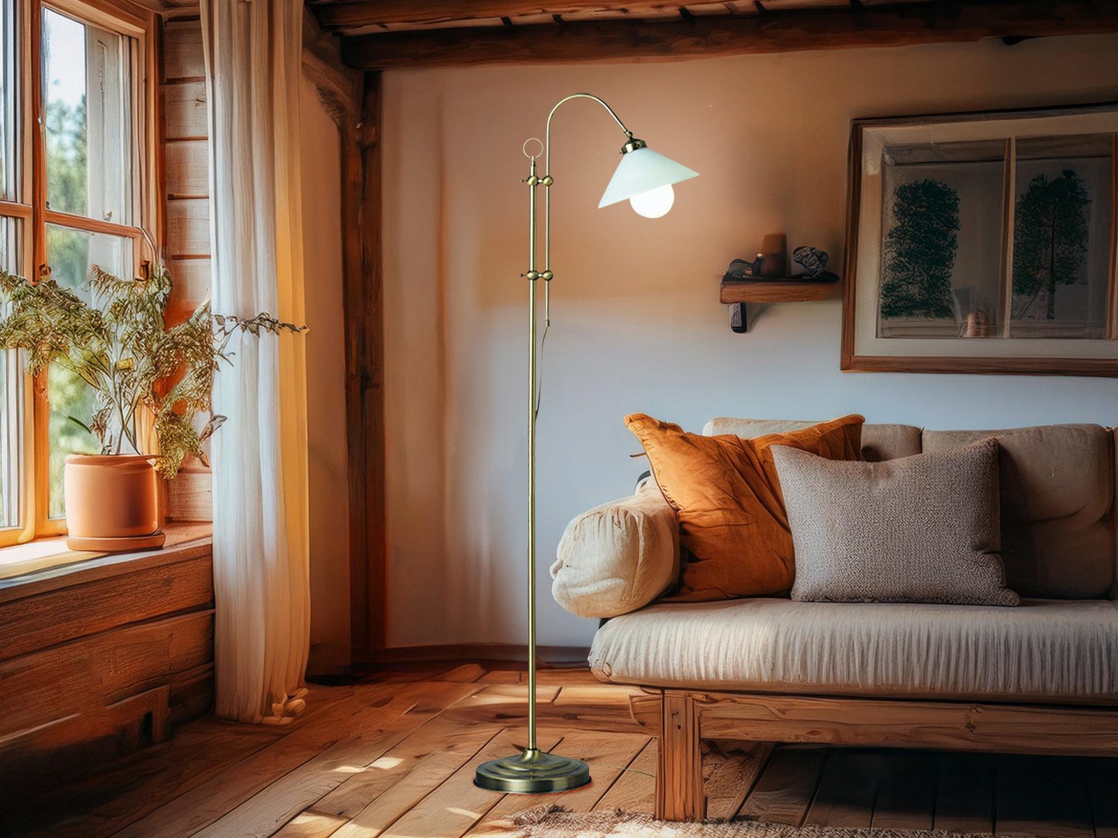 GLOBO LIGHTING LED Stehlampe, Dimmfunktion, LED wechselbar, Warmweiß, große günstig online kaufen