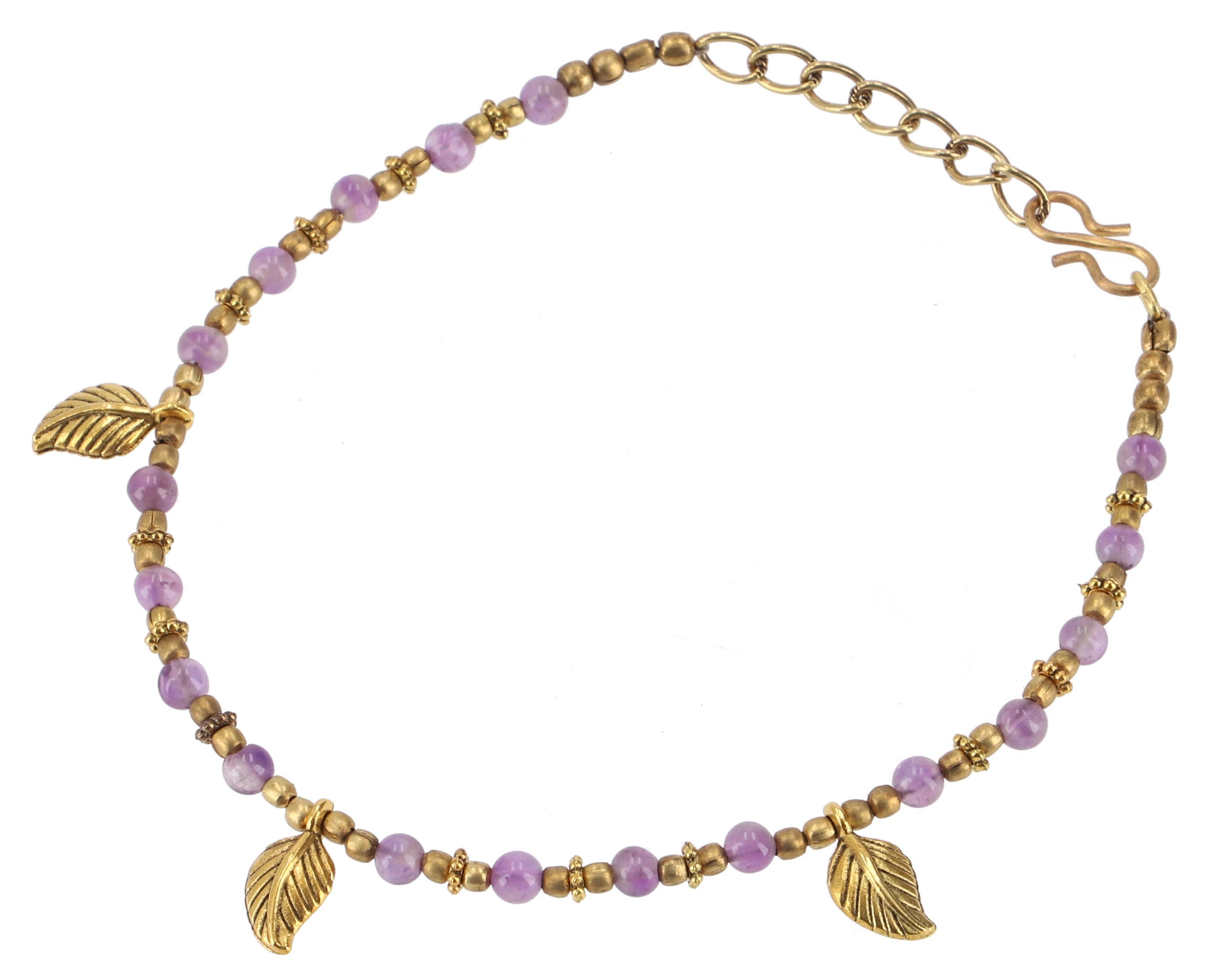 Guru-Shop Fußkette Indische Fußkette mit kleinen Perlen, Boho..