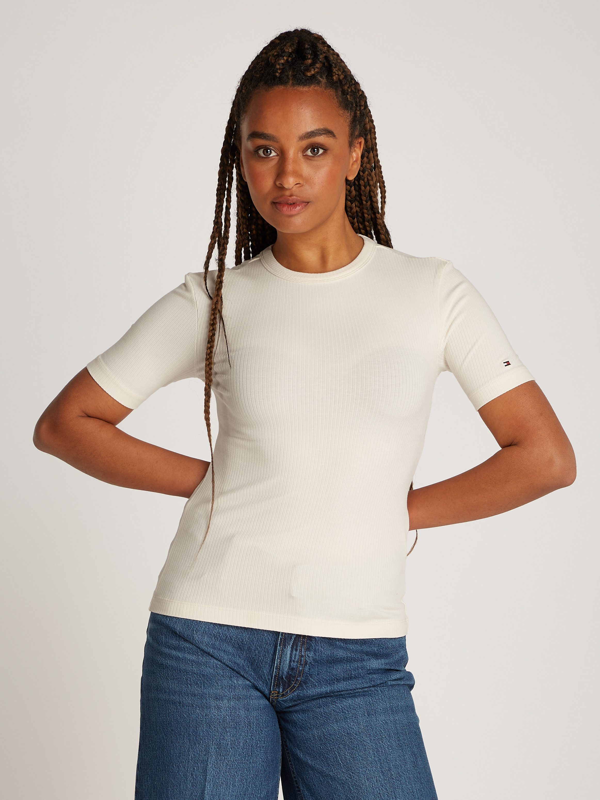 Tommy Hilfiger Kurzarmshirt 5X2 RIB C-NK günstig online kaufen