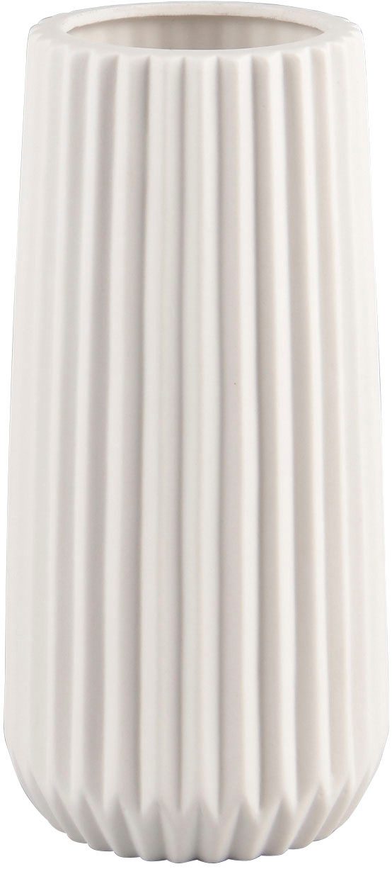 MIRRORS AND MORE Dekovase RUFFLE (1 St), Schlichte, zeitlose Dekovase. € 25,72